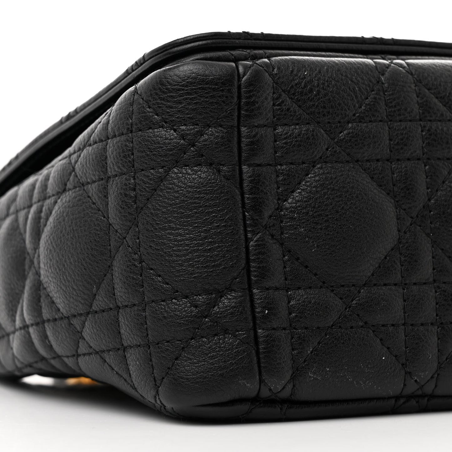 Calfskin Cannage Medium Caro Bag Black