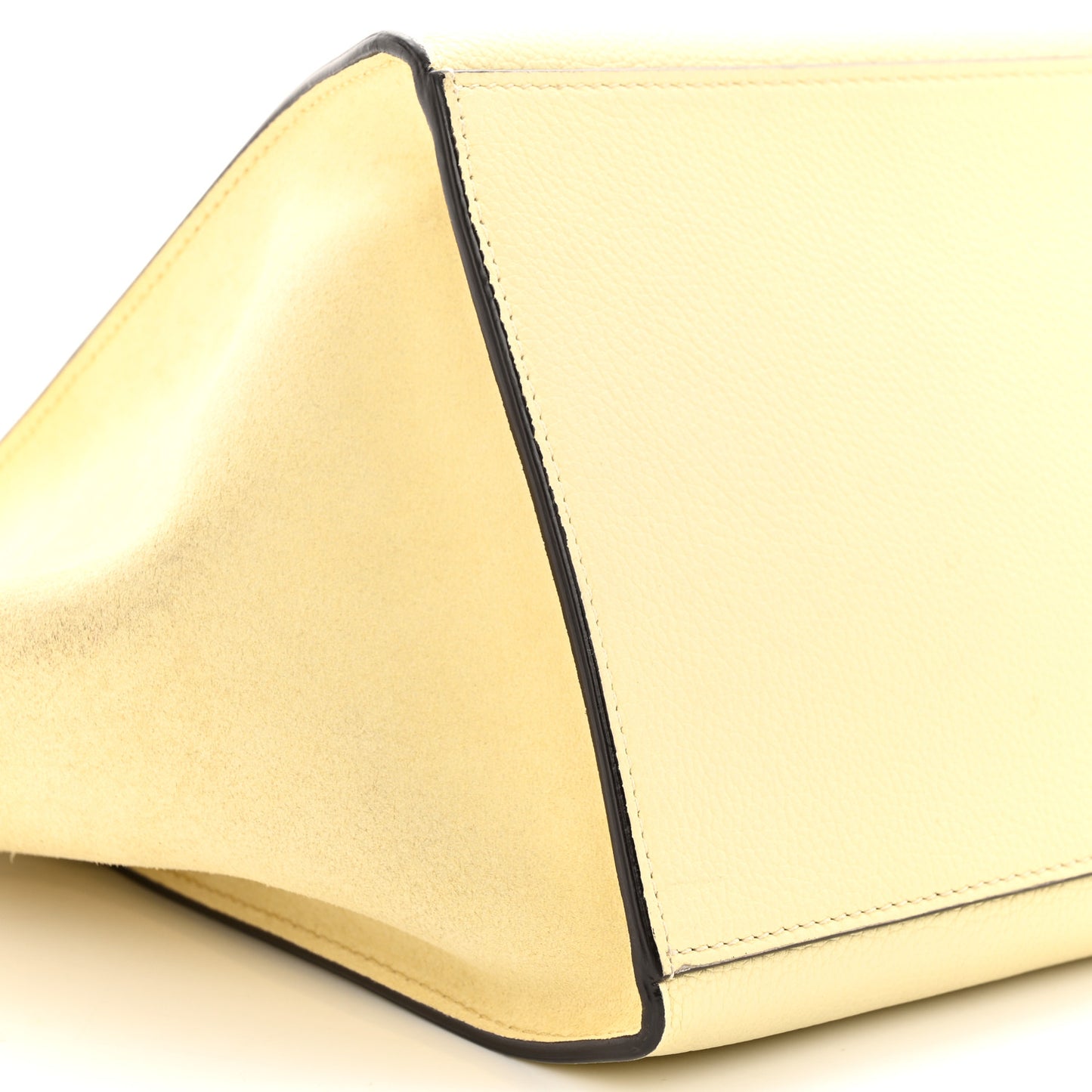 Drummed Calfskin Suede Medium Trapeze Butter