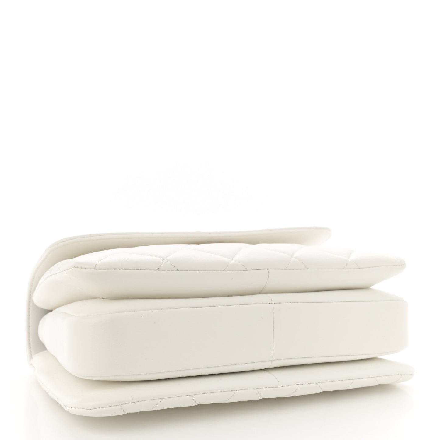 Lambskin Quilted Small Trendy CC Dual Handle Flap Bag White