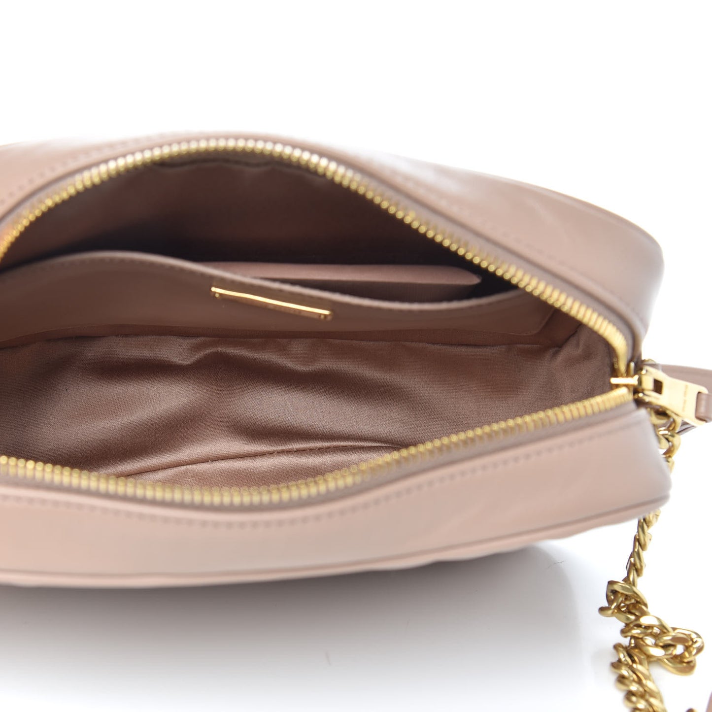 Soft Calf Quilted Camera Bag Cipria