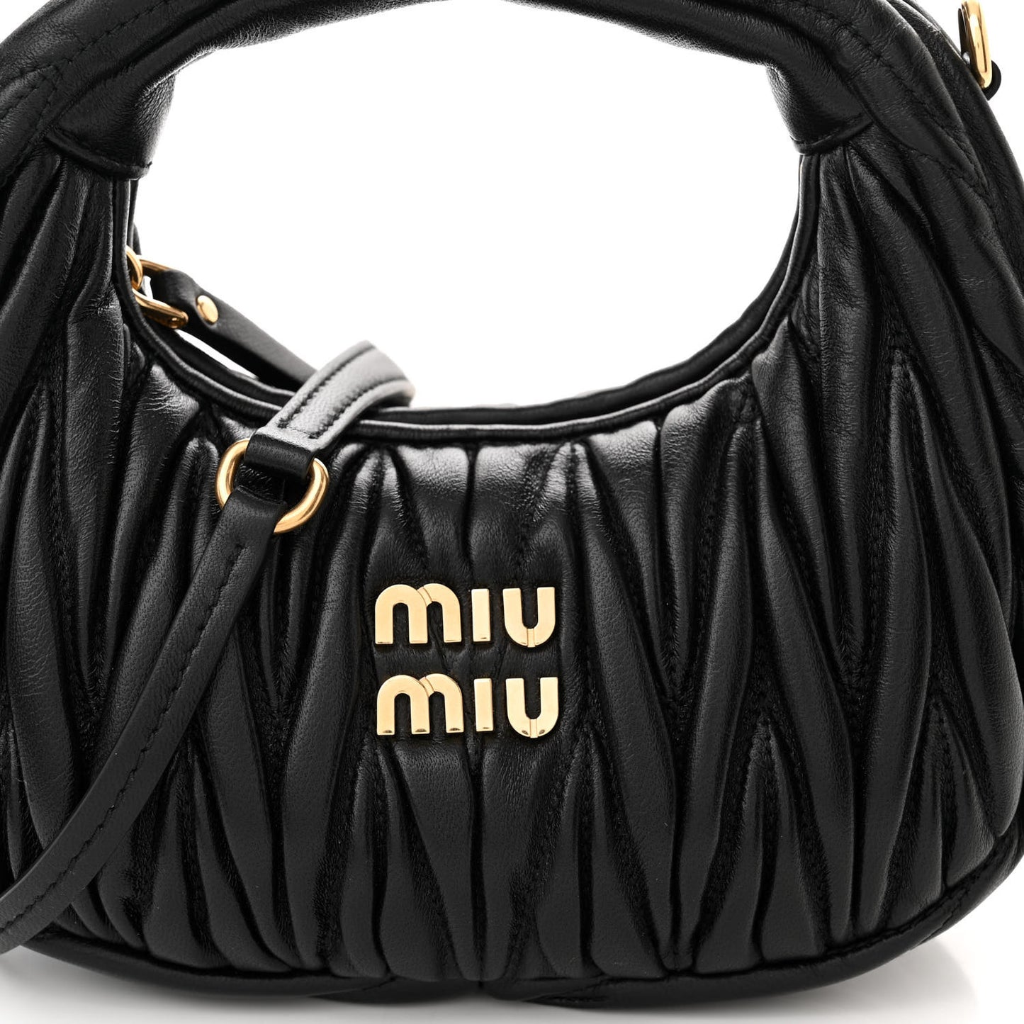 Nappa Matelasse Mini Wander Hobo Black