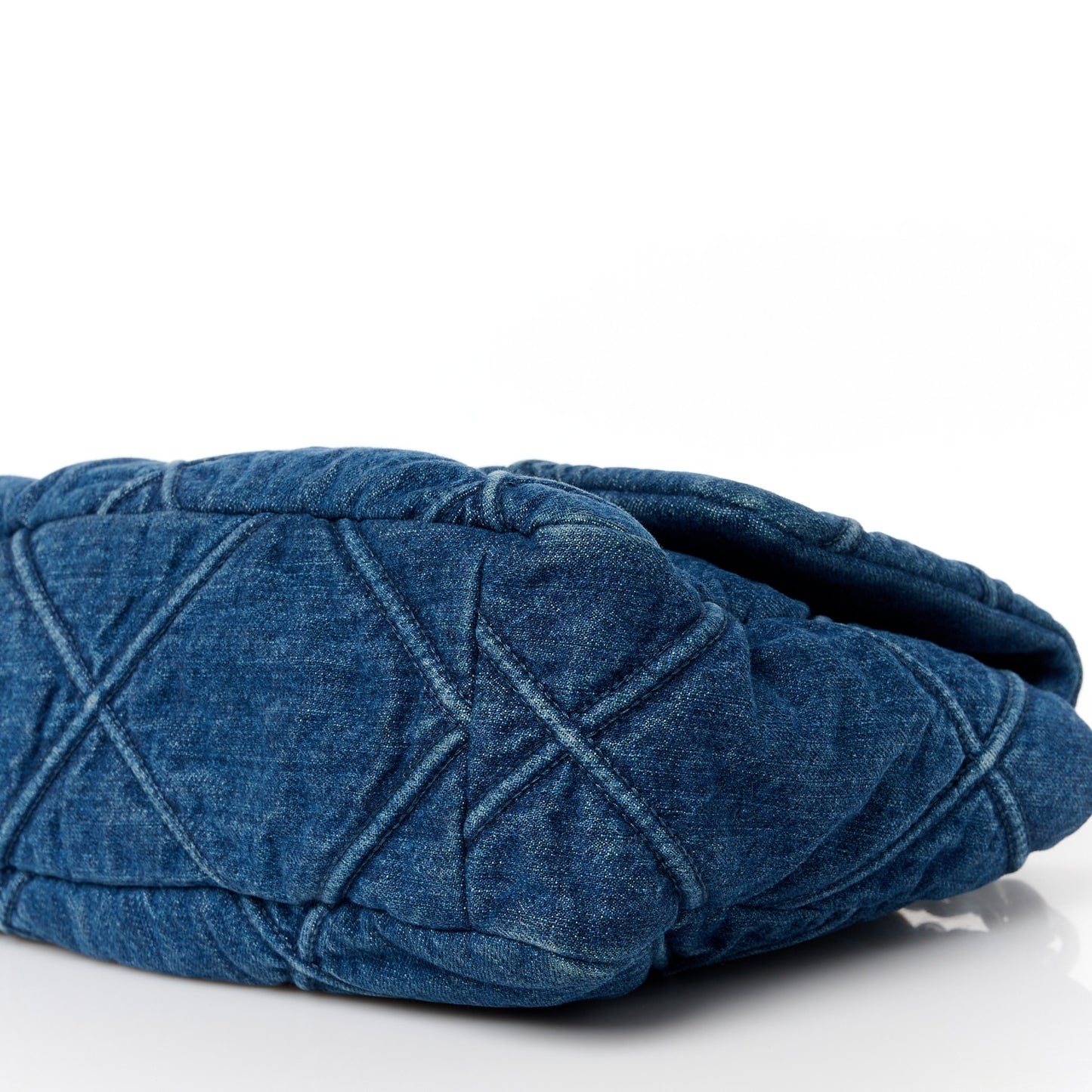 Denim Quilted Large Chanel 19 Flap Blue