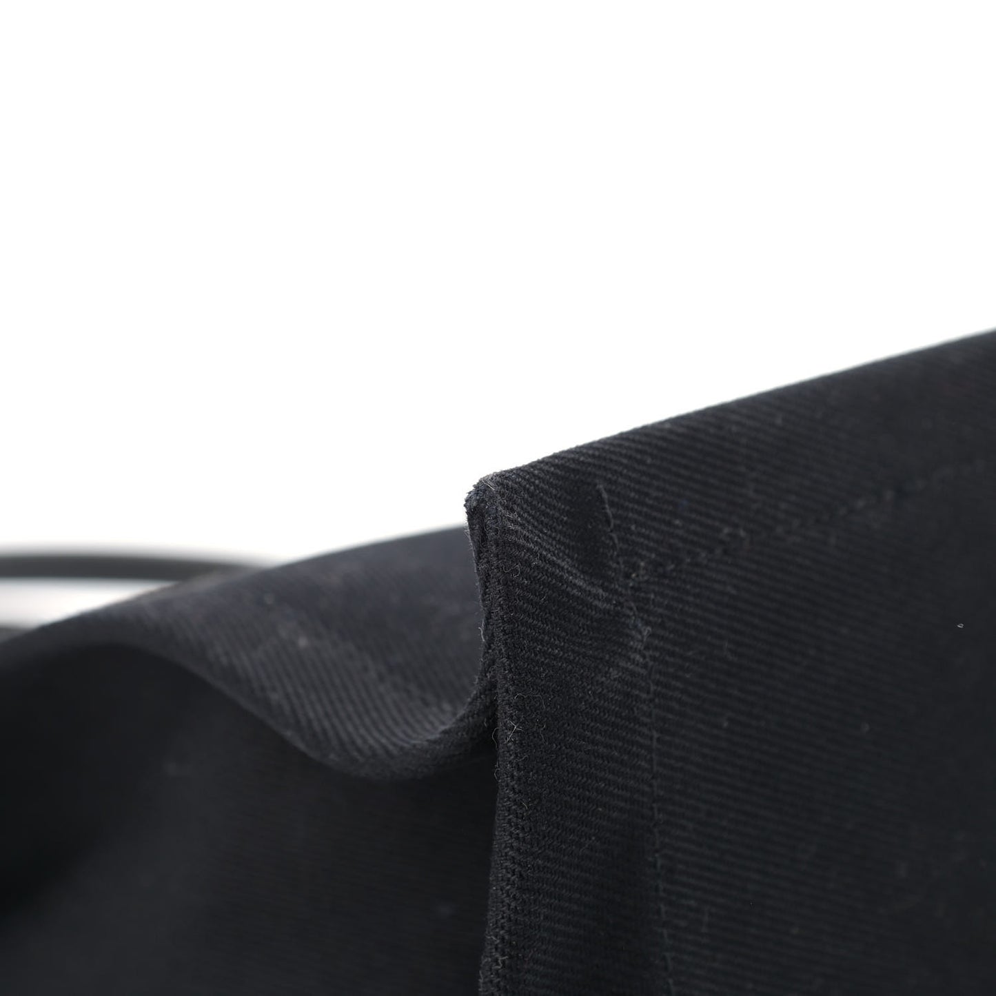 Linen Calfskin Rive Gauche North South Tote Black