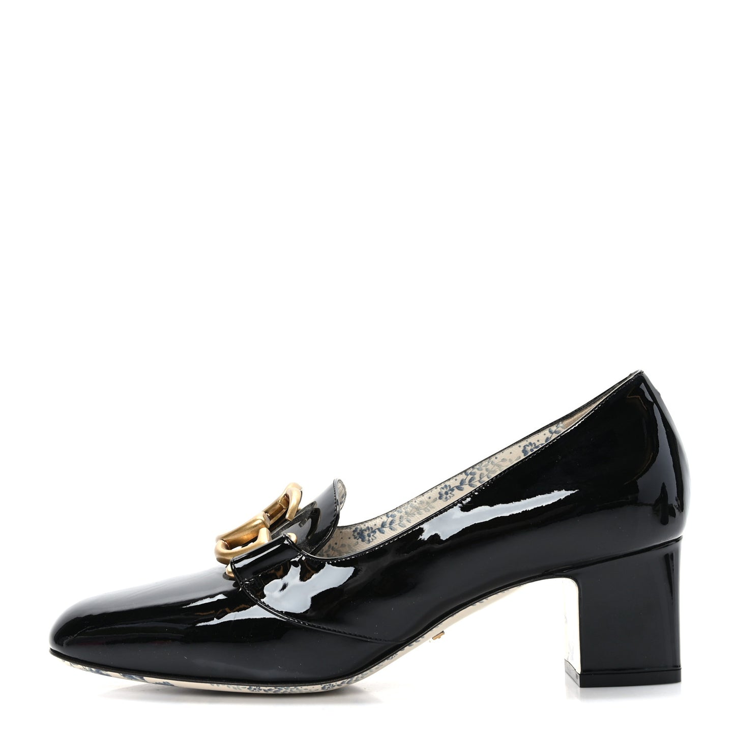 Vernice GG Victoire 55mm Loafer Pumps 39.5 Black