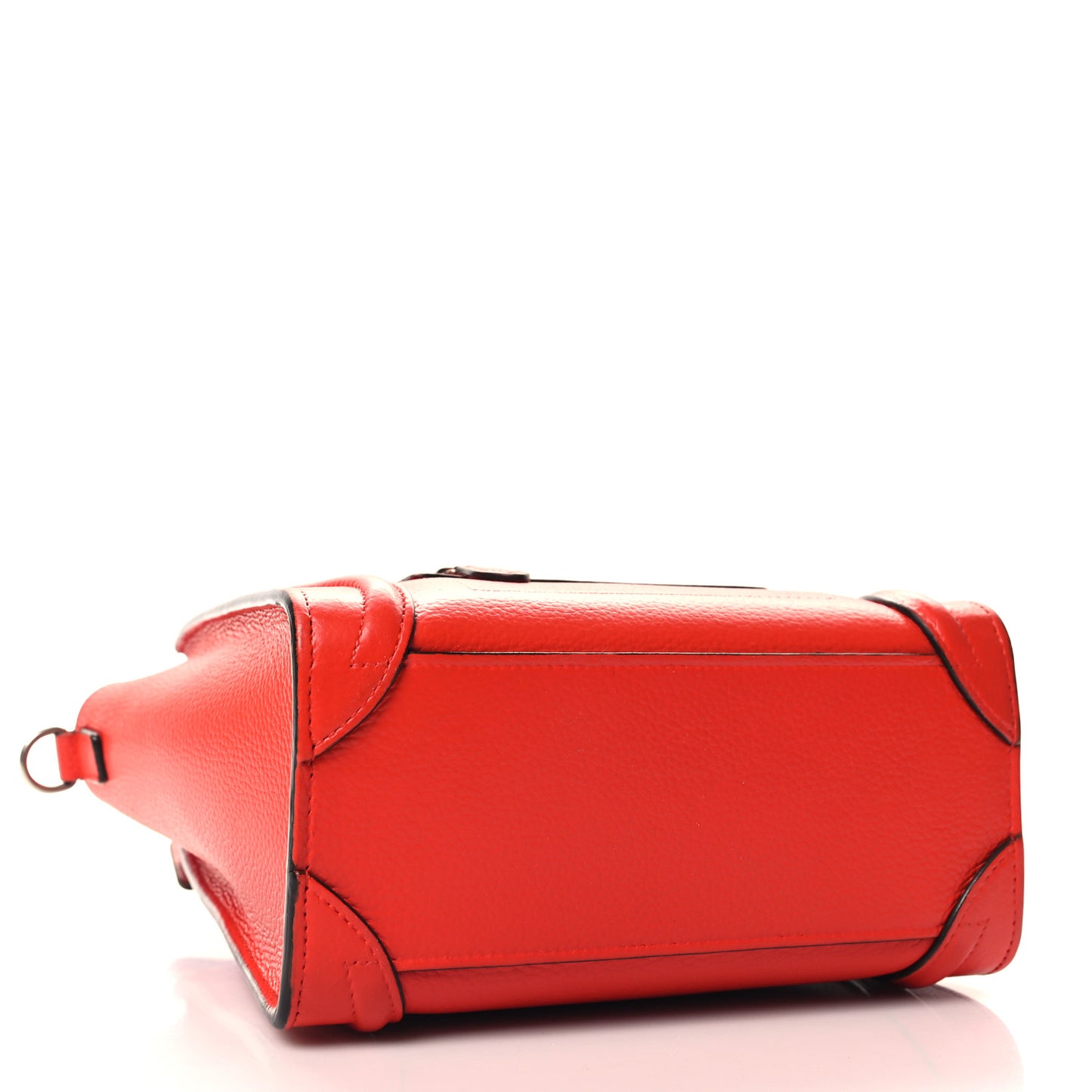 Drummed Calfskin Nano Luggage Vermillion