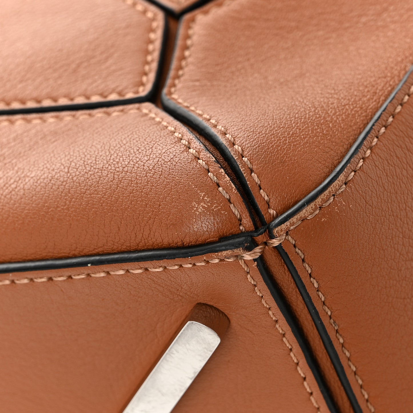 Calfskin Medium Puzzle Bag Tan