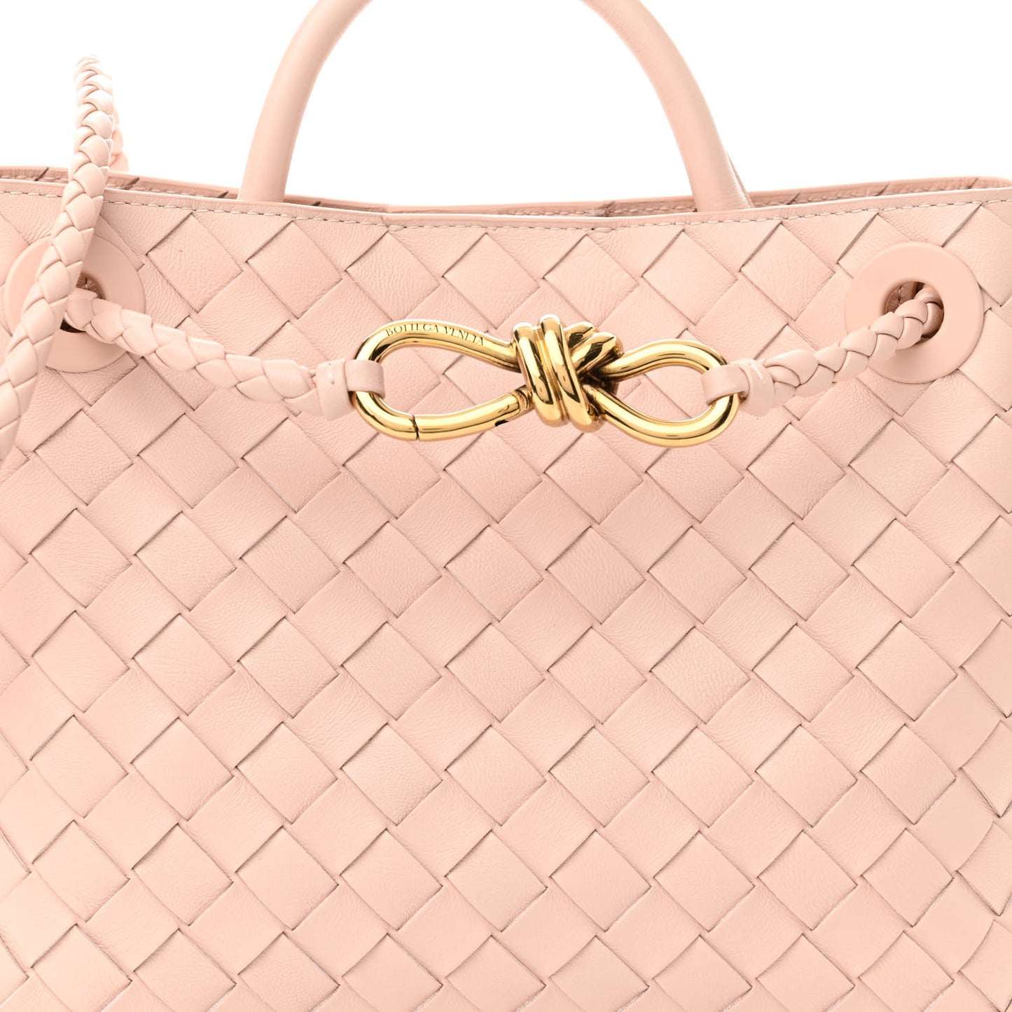 Nappa Intrecciato Small Andiamo Shoulder Bag Lotus