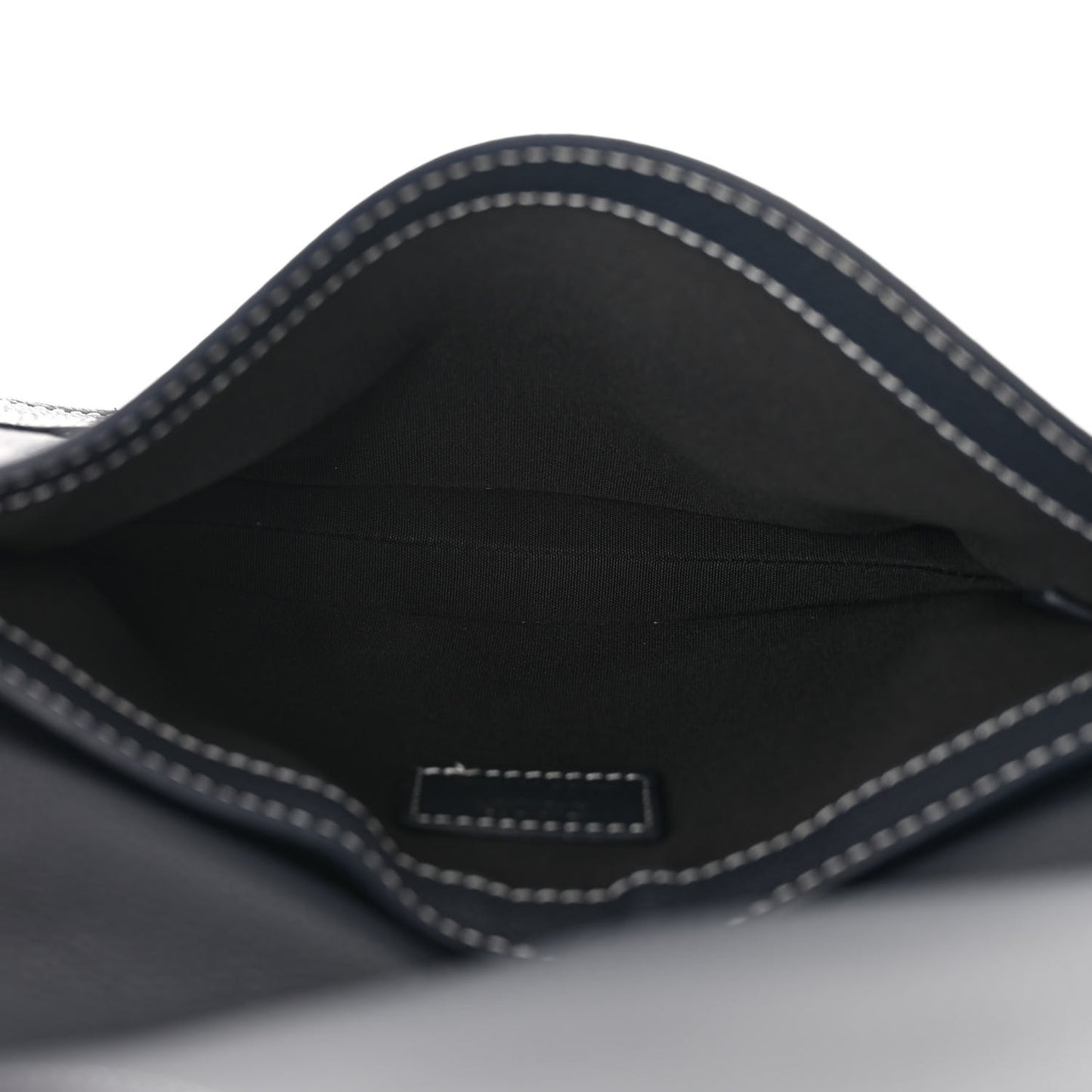 X KAWS Grained Calfskin Saddle Pouch Navy Blue