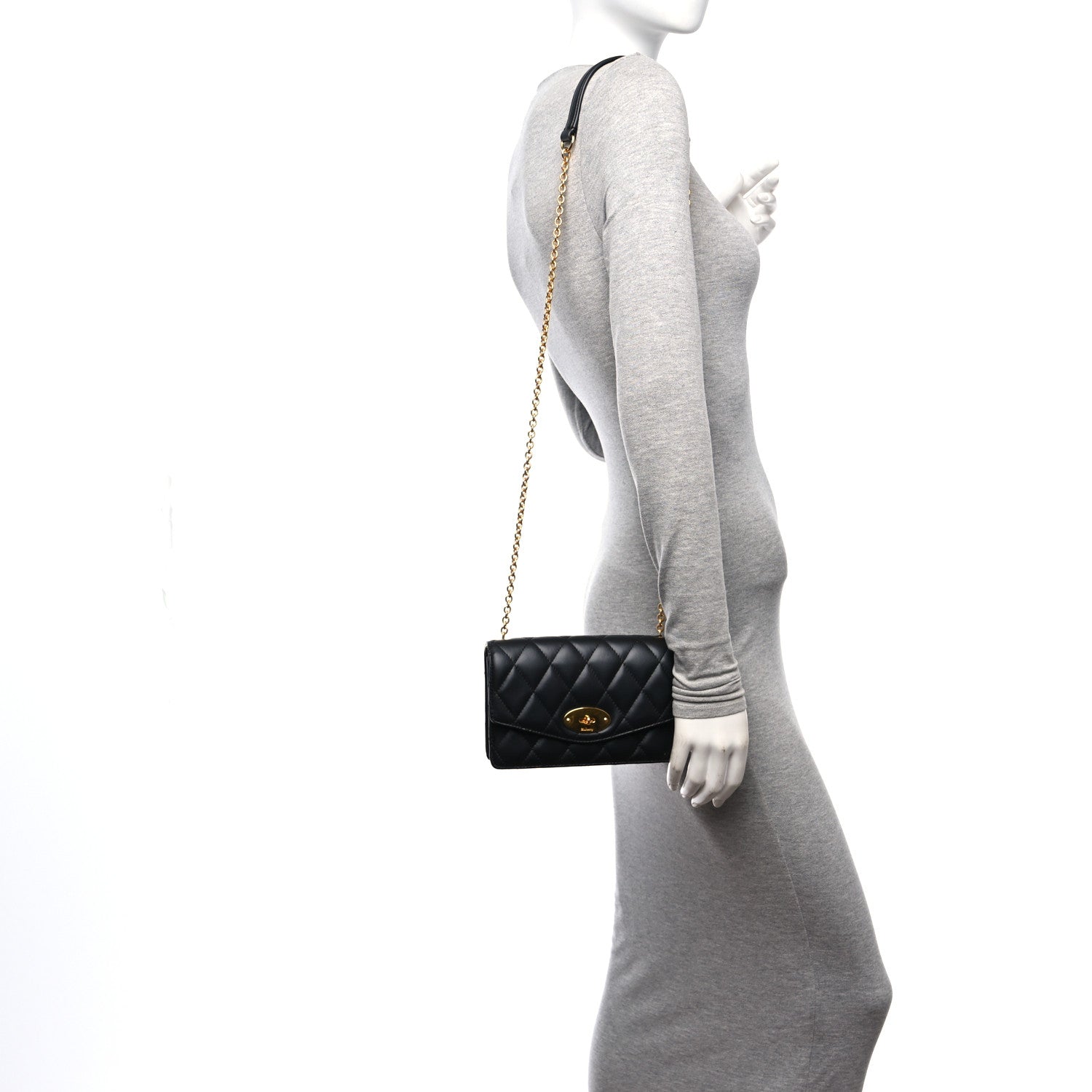 Mulberry Smooth Calfskin Quilted Small Darley Shoulder Bag Black 2 of 13