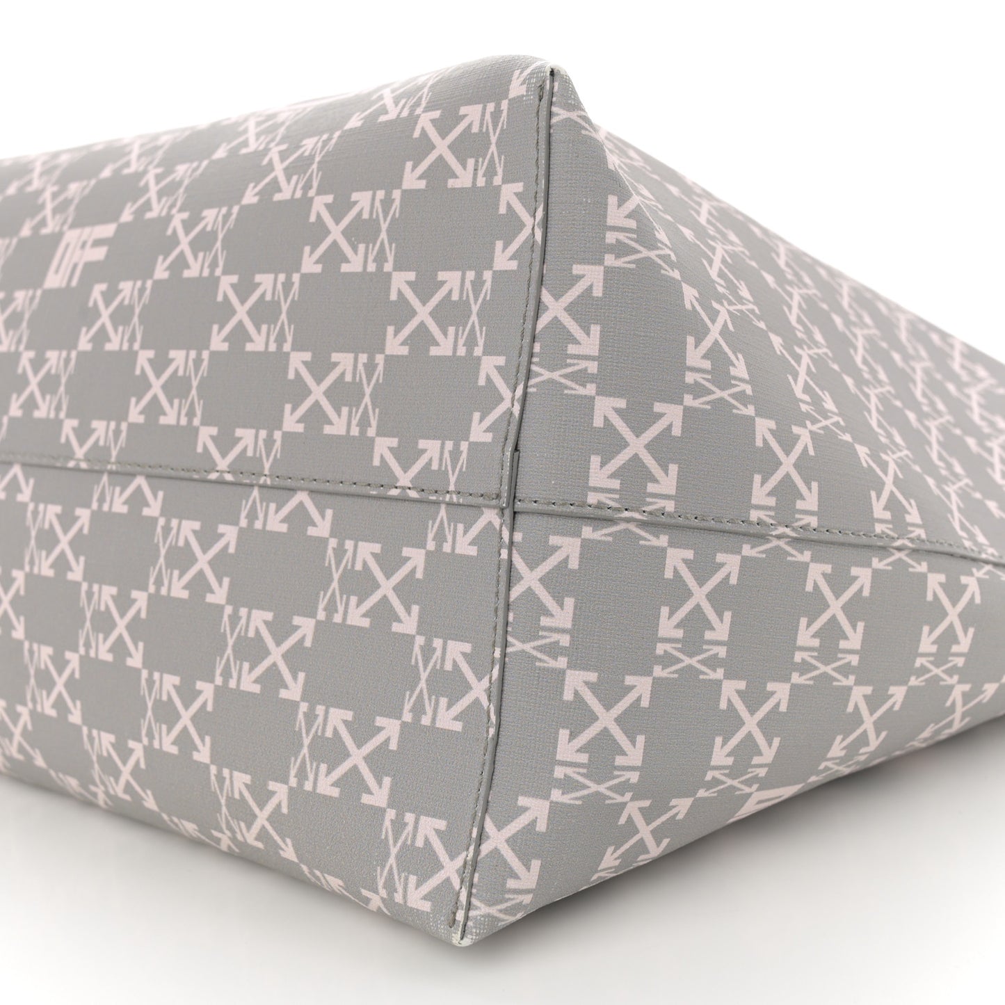 Coated Canvas Arrow Print Day Off Tote Bag White
