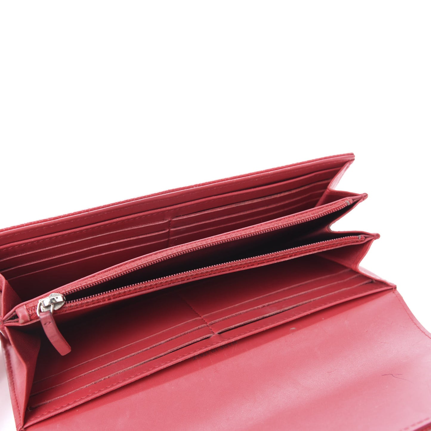 Caviar Timeless CC Large Flap Wallet Red