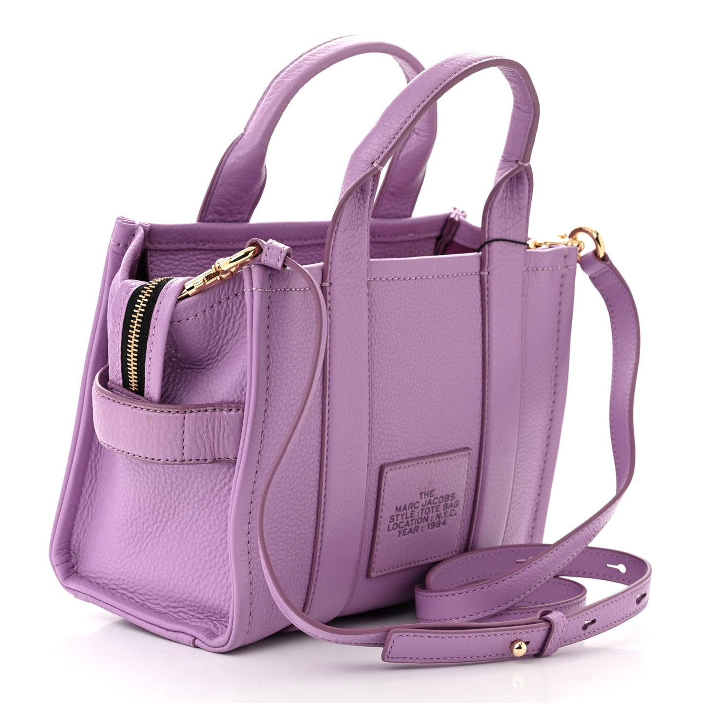 Grained Calfskin Small The Tote Bag Regal Orchid