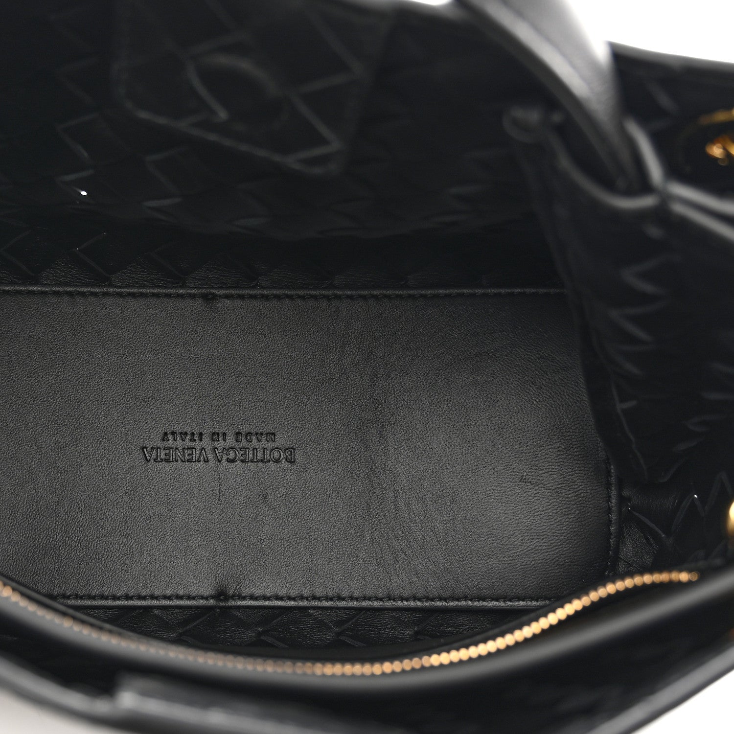 Bottega Veneta Nappa Intrecciato Small Andiamo With Chain Shoulder Bag Black 5 of 10