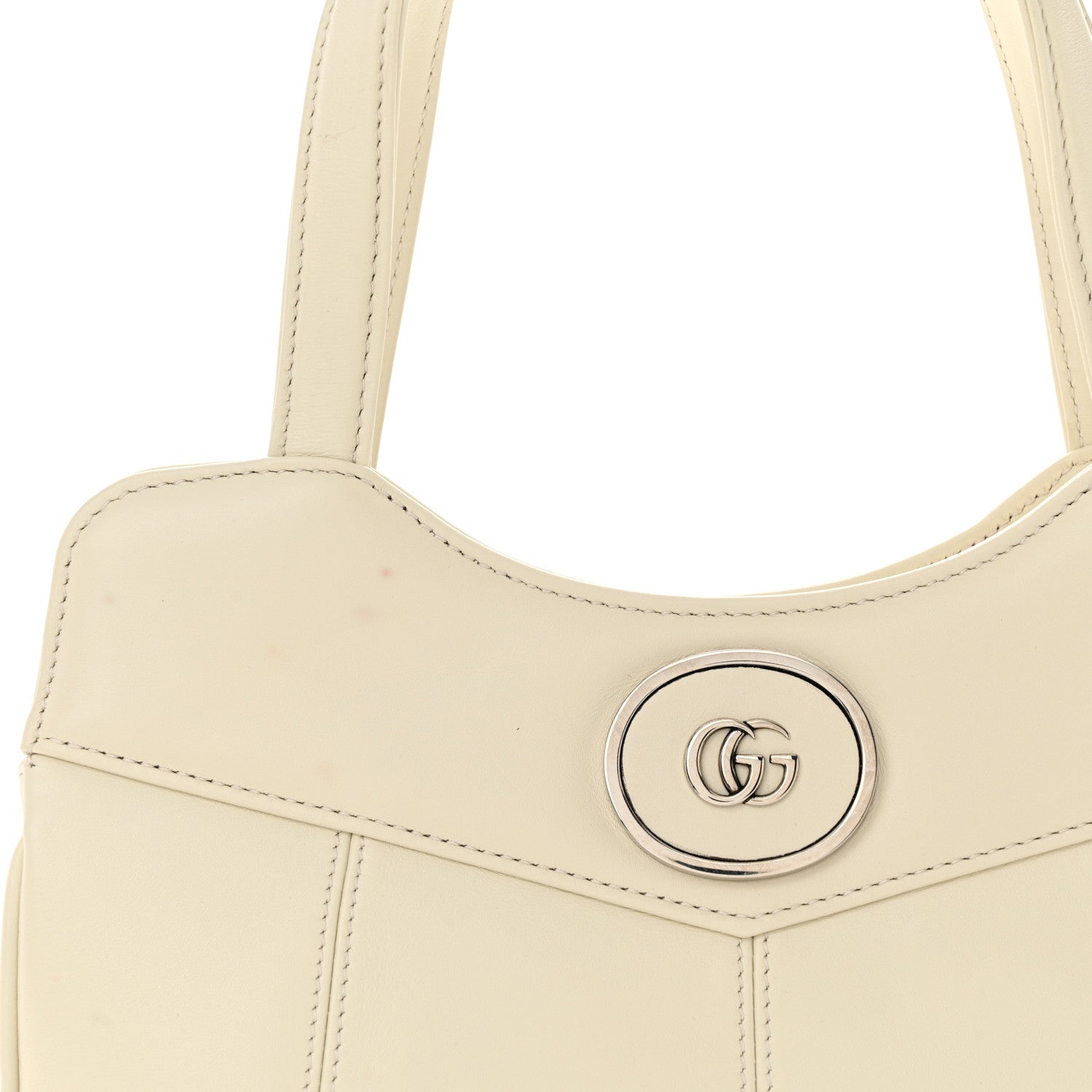 Gucci Senna Calfskin Petite GG Tote Bag Mystic White 12 of 17