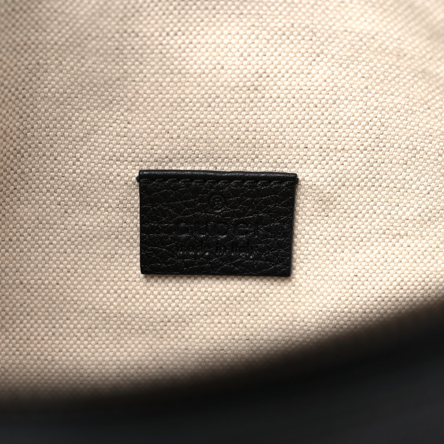 Gucci Grained Calfskin Logo Belt Bag Black 6 of 9