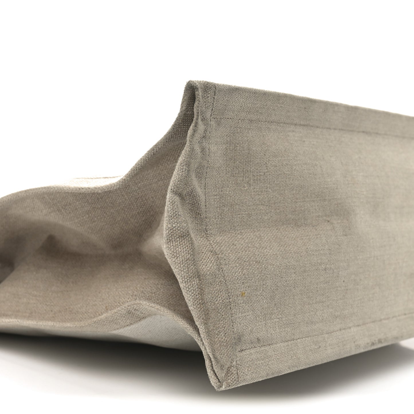 Linen Calfskin Rive Gauche Tote Greggio Natural