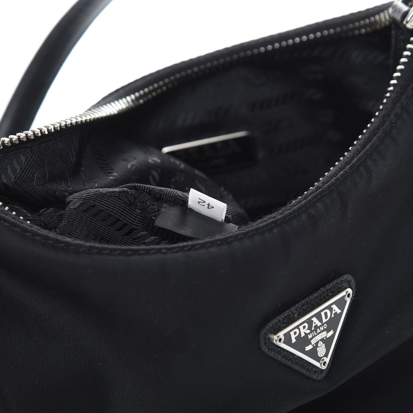 Tessuto Nylon Saffiano Mini Re-Edition 2005 Bag Black
