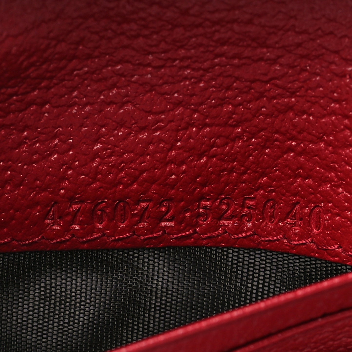 GG Supreme Monogram Web Queen Margaret Card Case Wallet Red