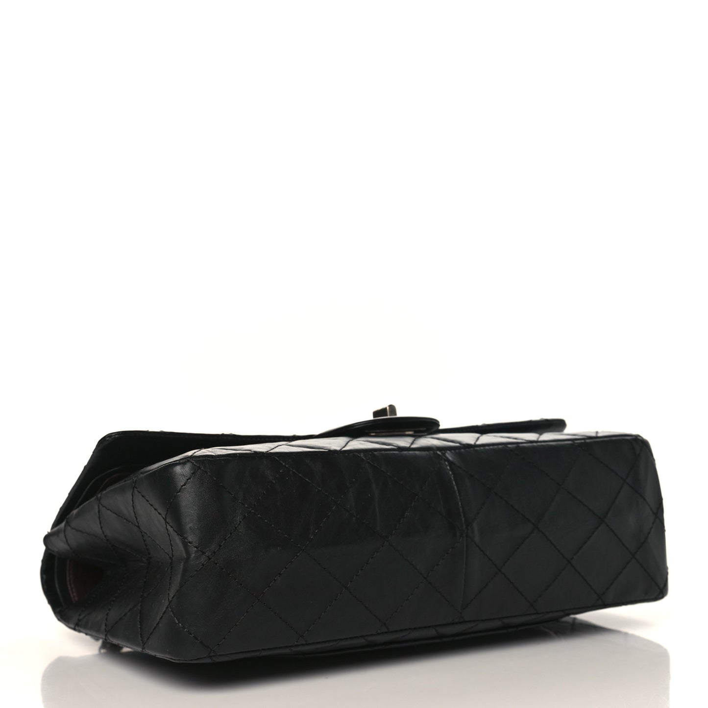 Aged Calfskin Quilted 2.55 Reissue 227 Flap Black