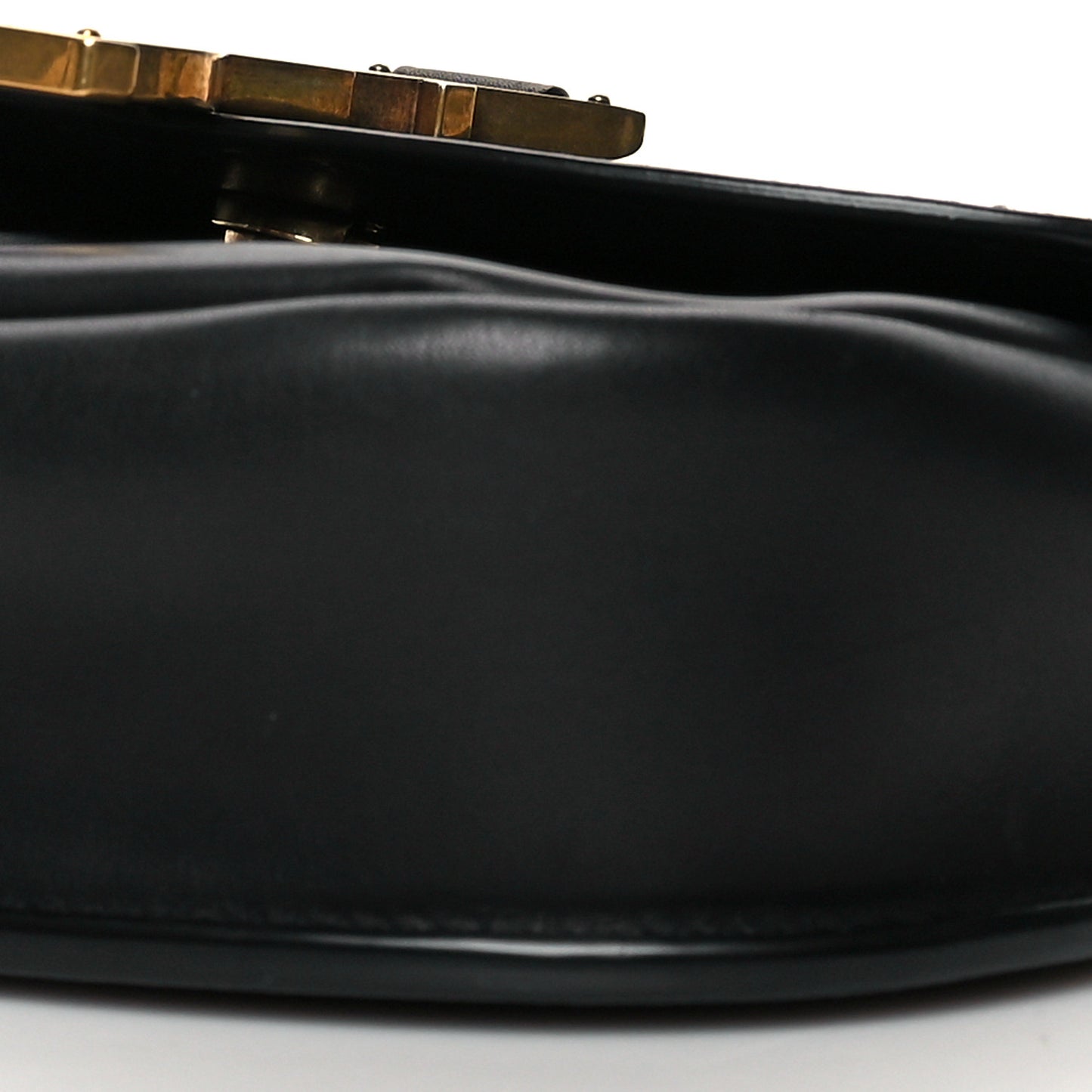 Smooth Calfskin Classic Monogram Small Kaia Satchel Black
