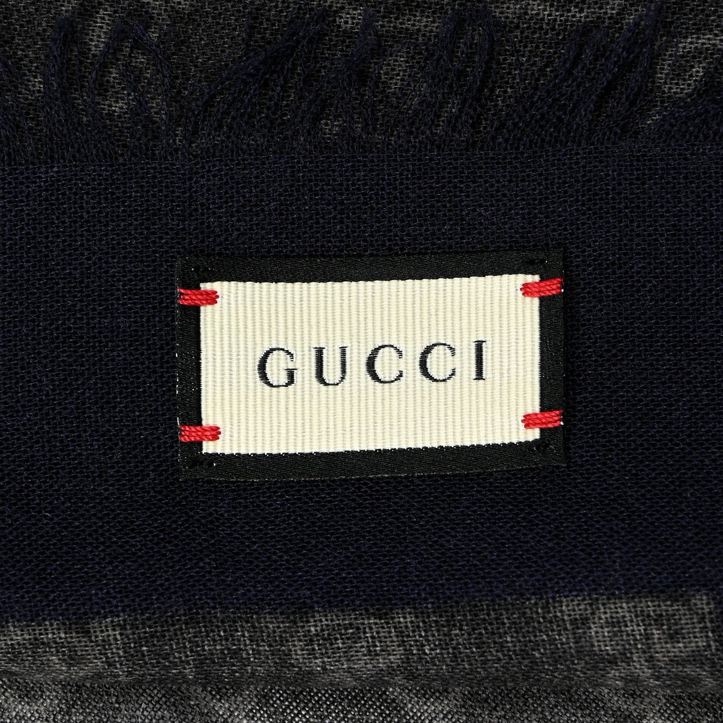 Wool Monogram Wolf Web Scarf Blue Red