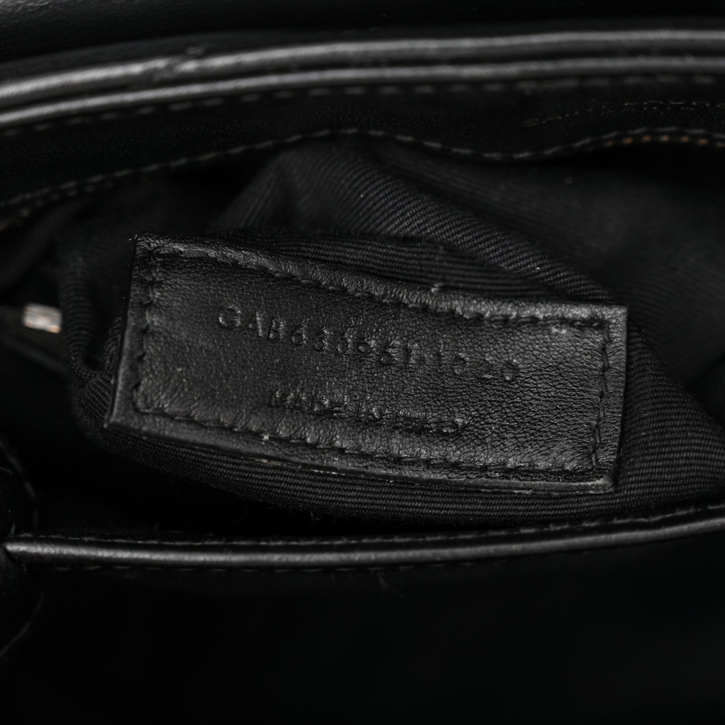 Calfskin Y Quilted Monogram Monochrome Toy Loulou Crossbody Bag Black
