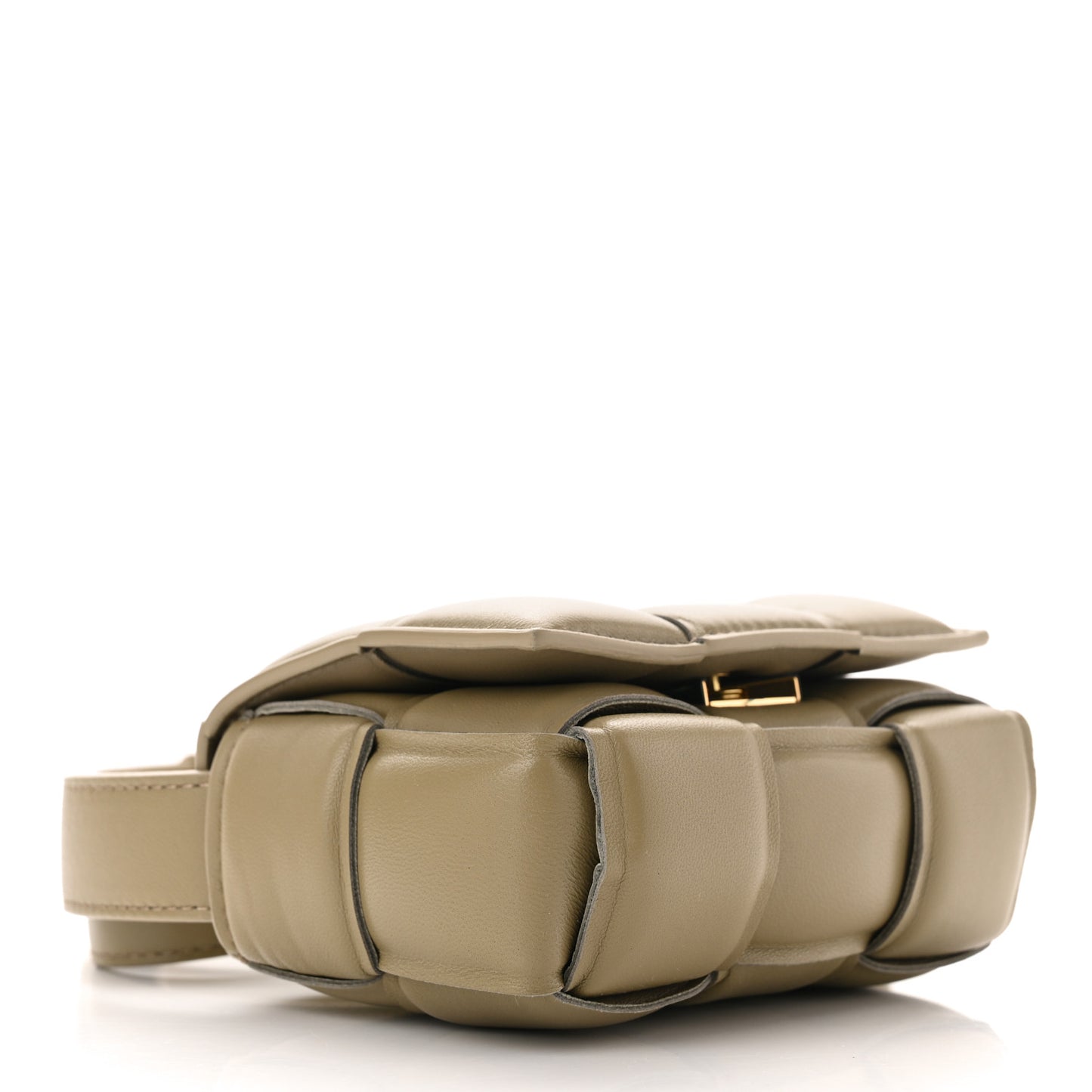 Nappa Maxi Intrecciato Mini Cassette Crossbody Bag Taupe
