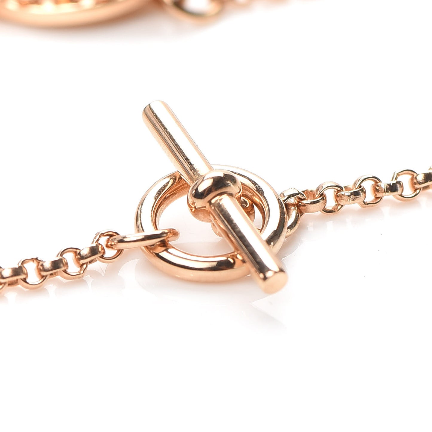 18K Rose Gold Diamond PM Ex-Libris Bracelet SH