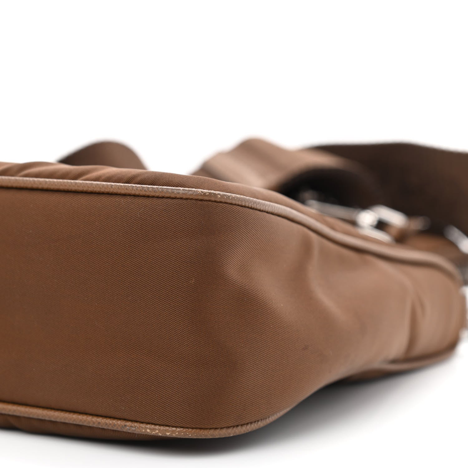 Prada Tessuto Nylon Saffiano Re-Edition 2005 Shoulder Bag Cacao 13 of 16