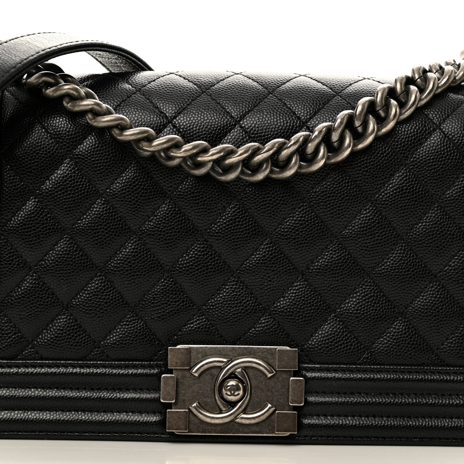 Chanel Caviar Quilted Medium Boy Flap Black 8 of 10