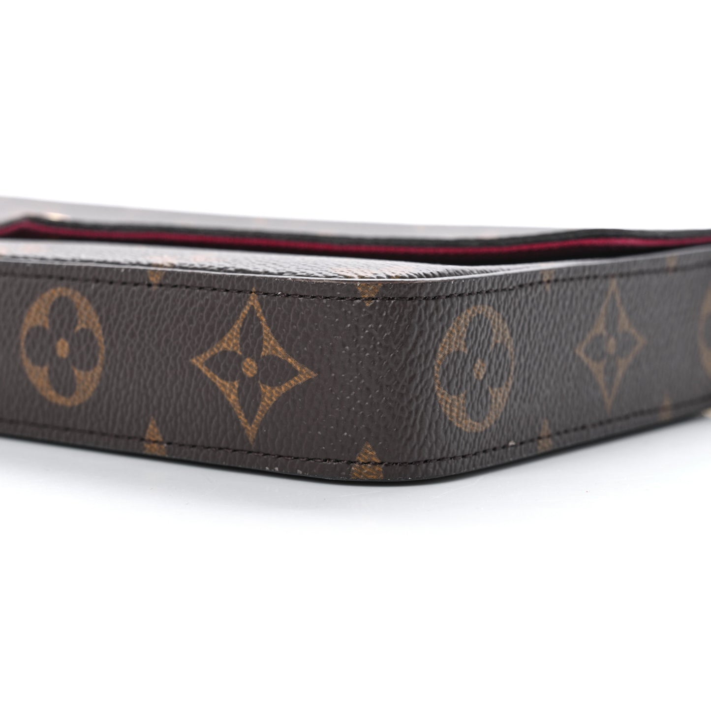 Monogram Pochette Felicie Chain Wallet Fuchsia