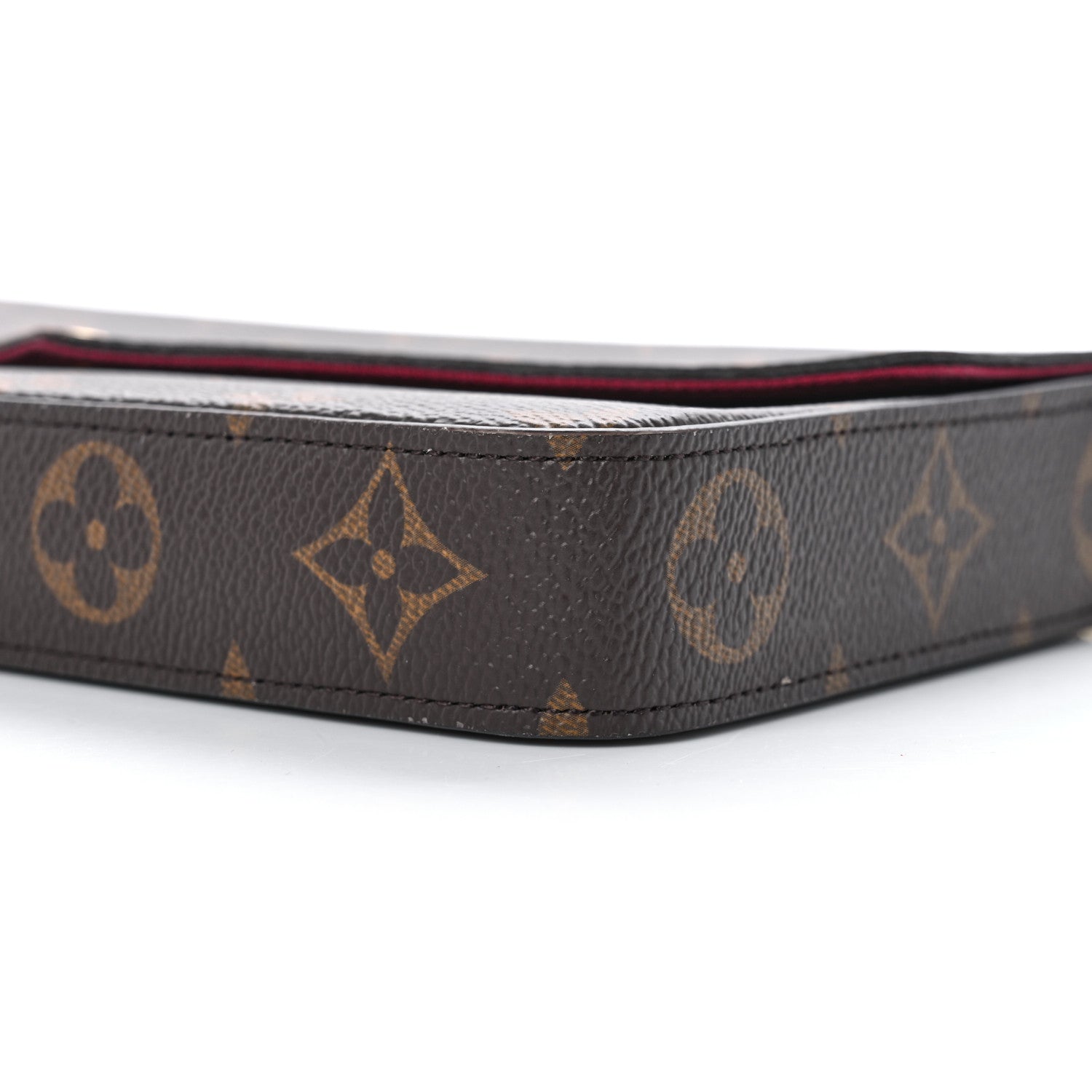 Louis Vuitton Monogram Pochette Felicie Chain Wallet Fuchsia 10 of 11