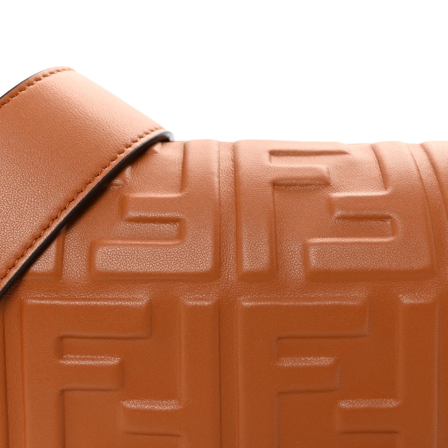 Nappa FF 1974 Embossed Baguette Brandy