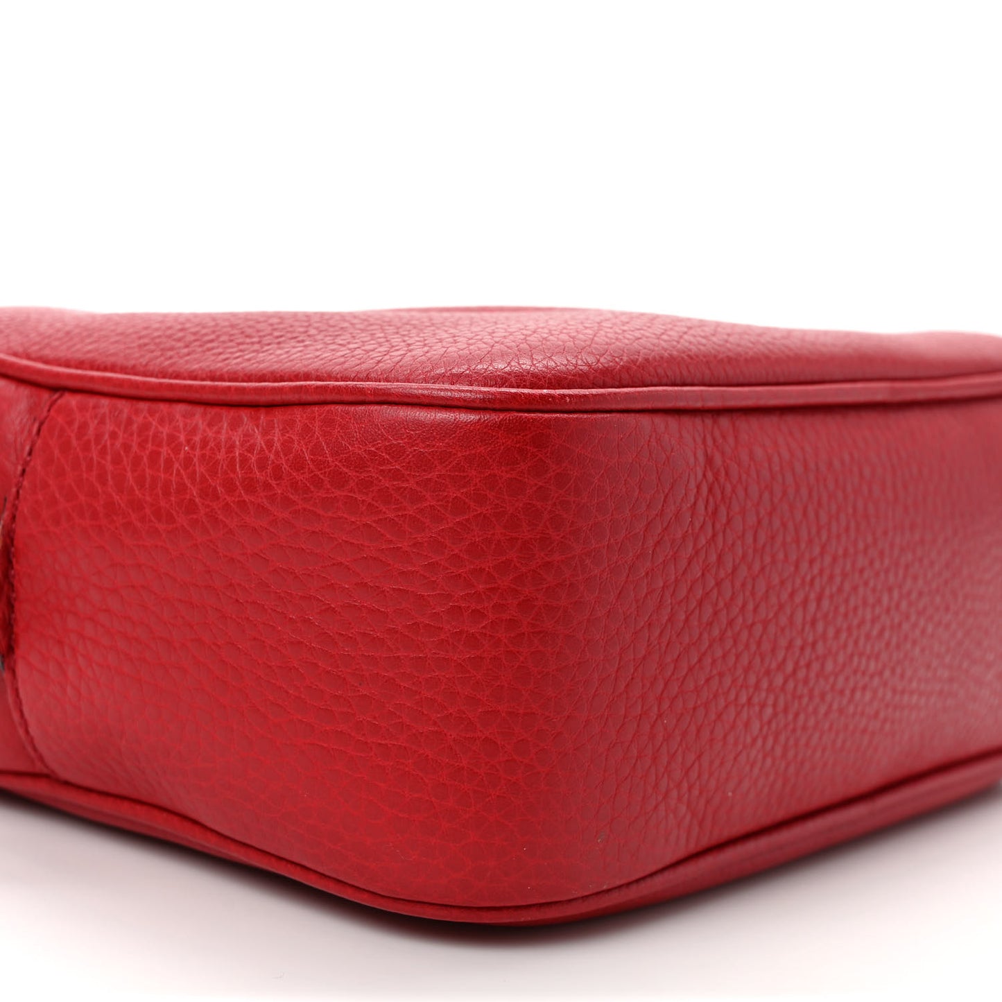 Pebbled Calfskin Small Soho Disco Bag Tabasco Red