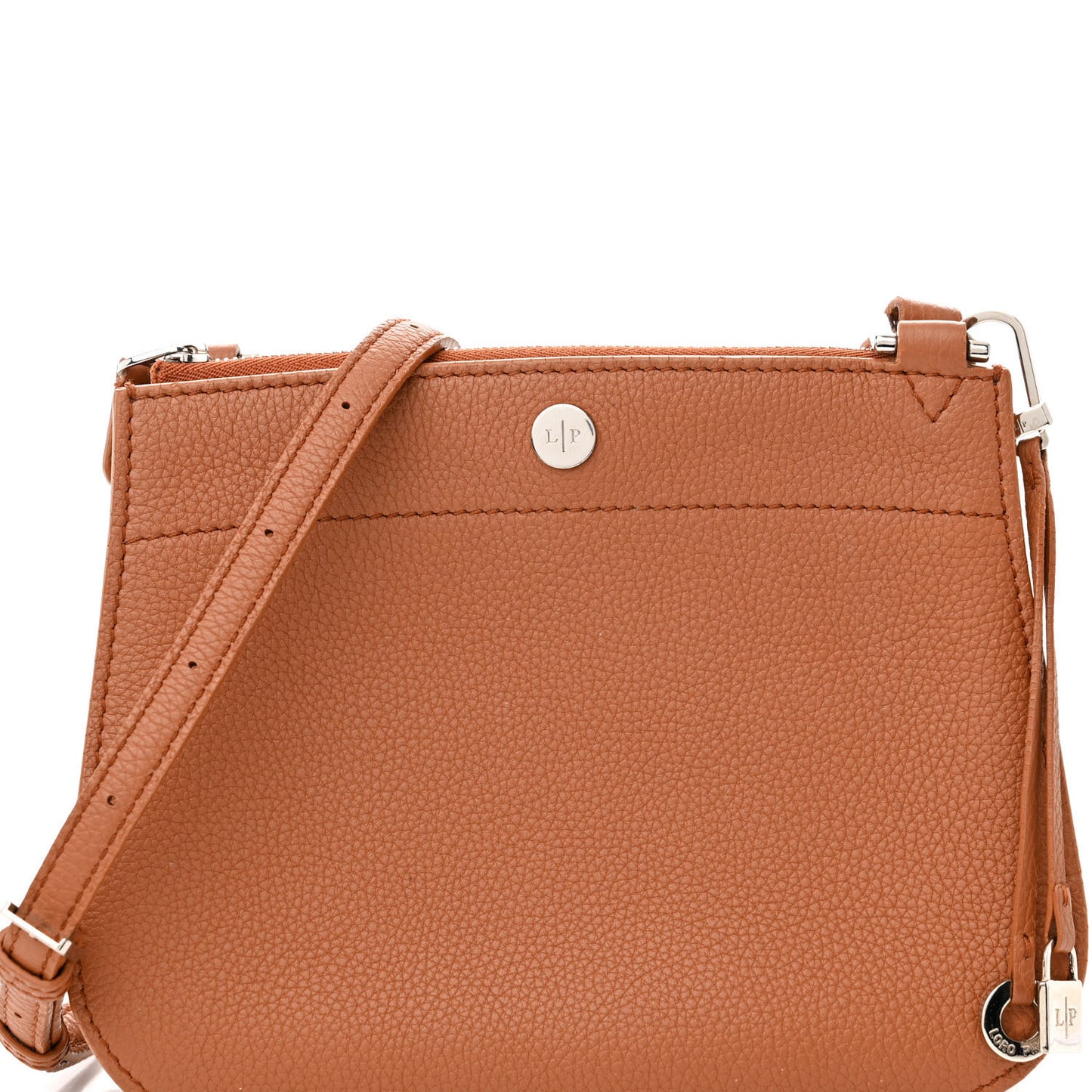 Grained Calfskin Milky Way Odessa Shoulder Bag Brown