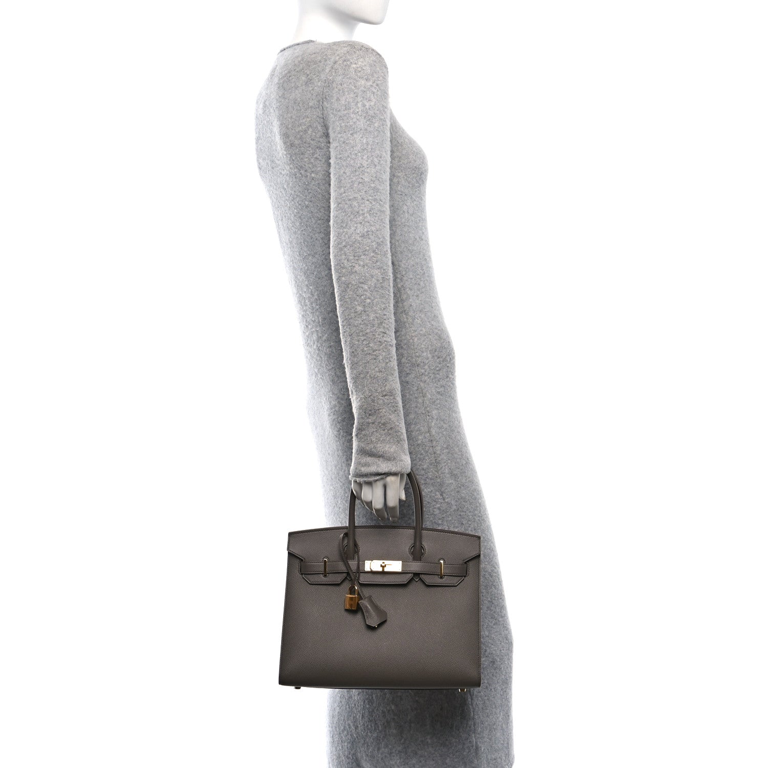 Hermes Epsom Birkin Sellier 30 Etain 2 of 11