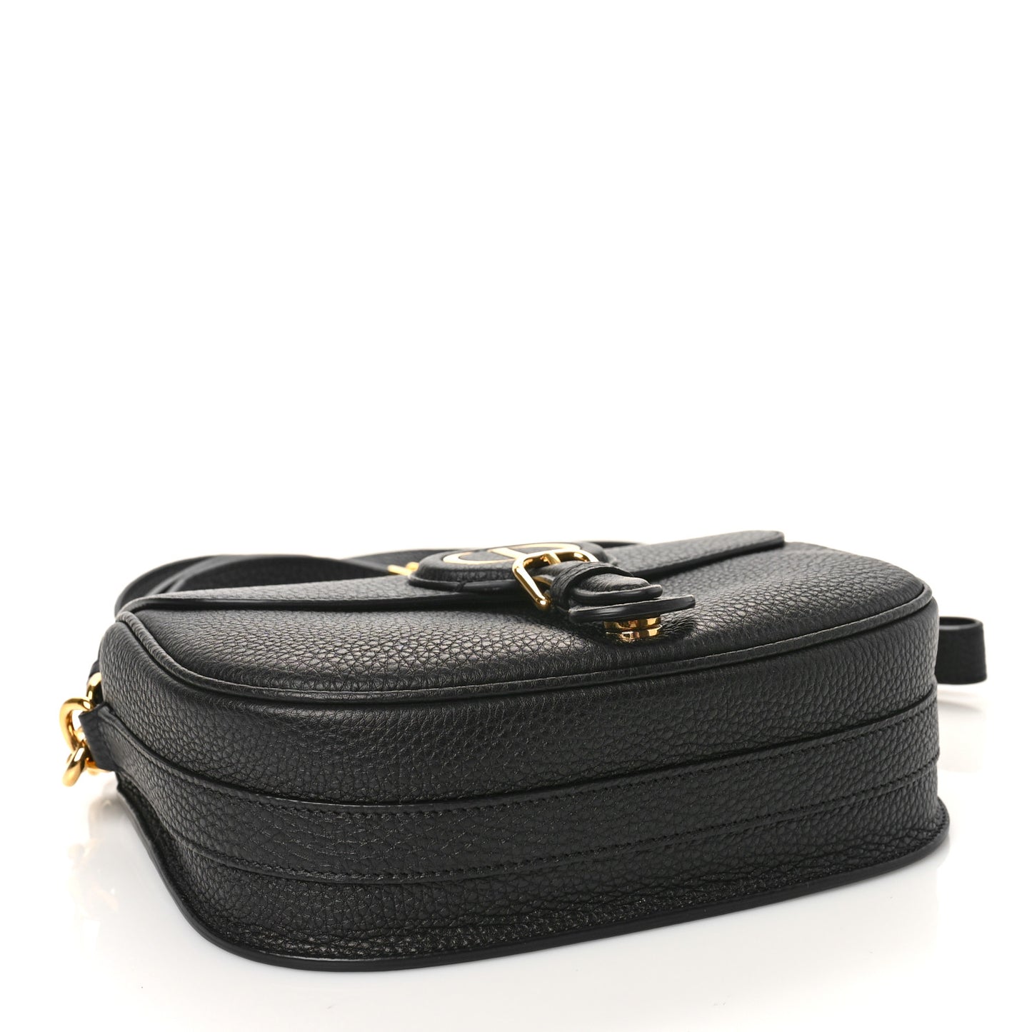 Grained Calfskin Medium Bobby Flap Black