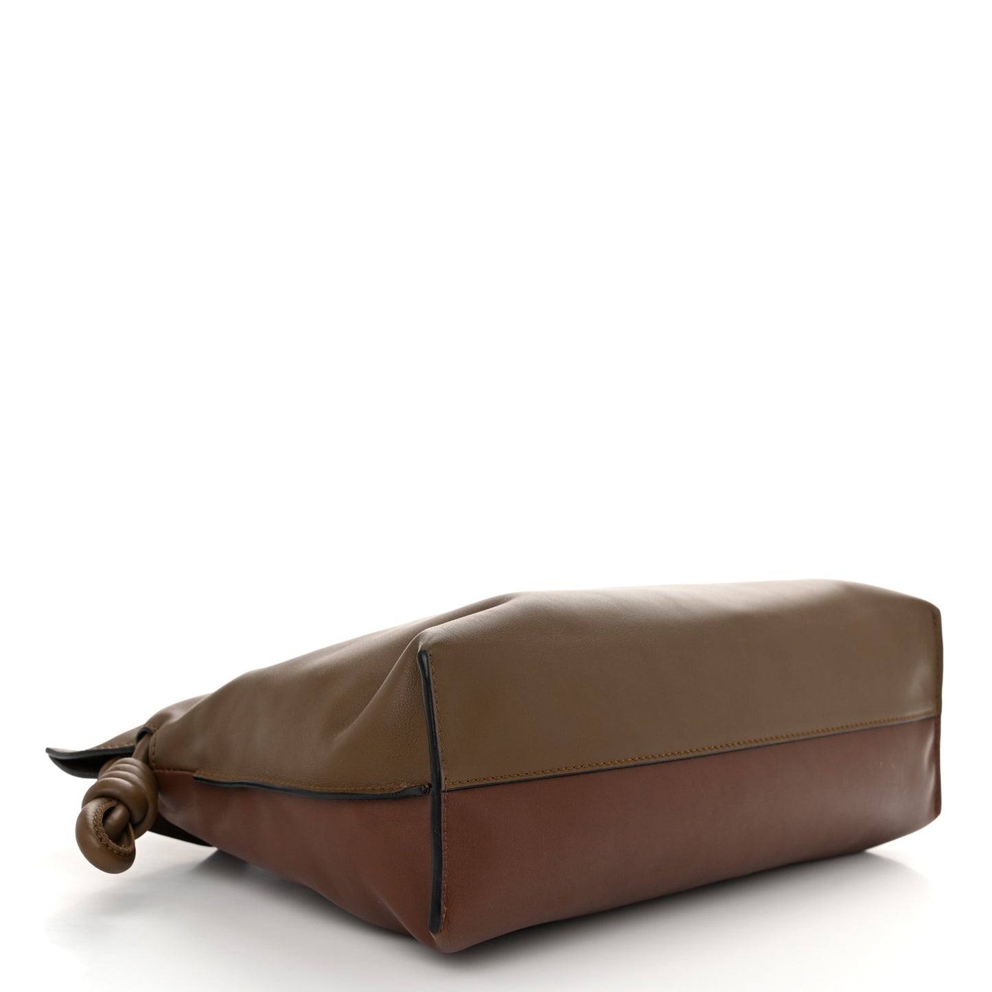 Nappa Medium Bi-Color Flamenco Knot Bag Brown