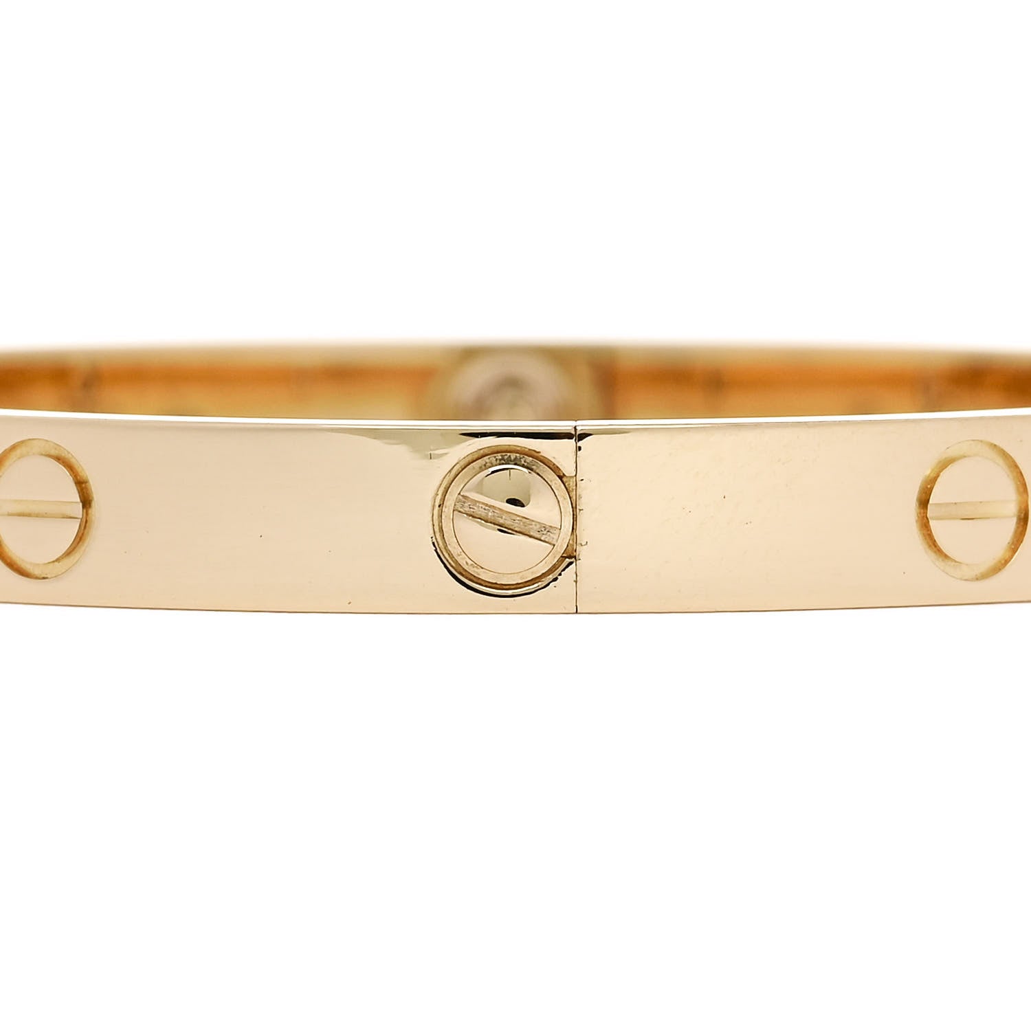 Cartier 18K Yellow Gold 4 Diamond LOVE Bracelet 18 3 of 8