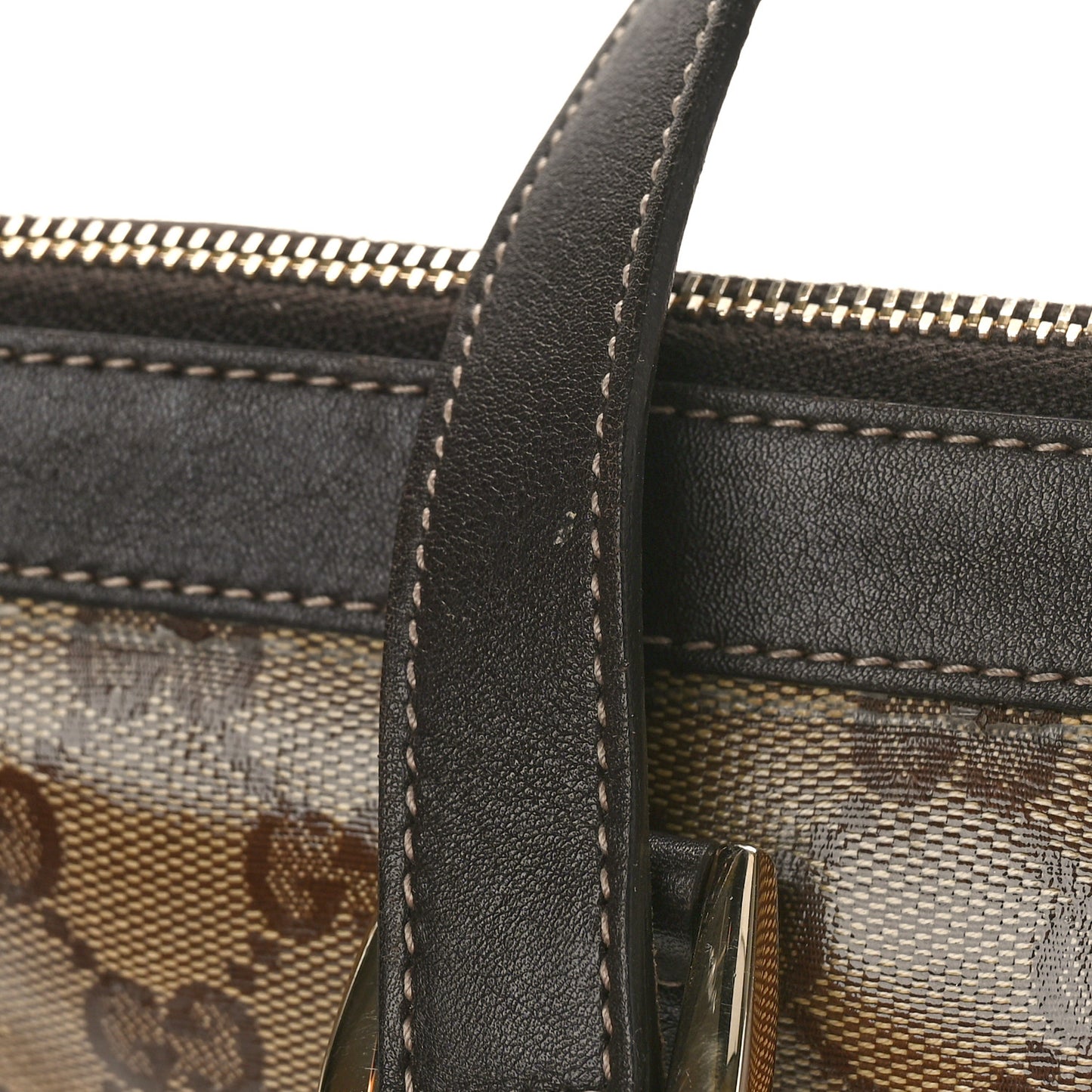 Monogram Medium Abbey Tote Dark Brown