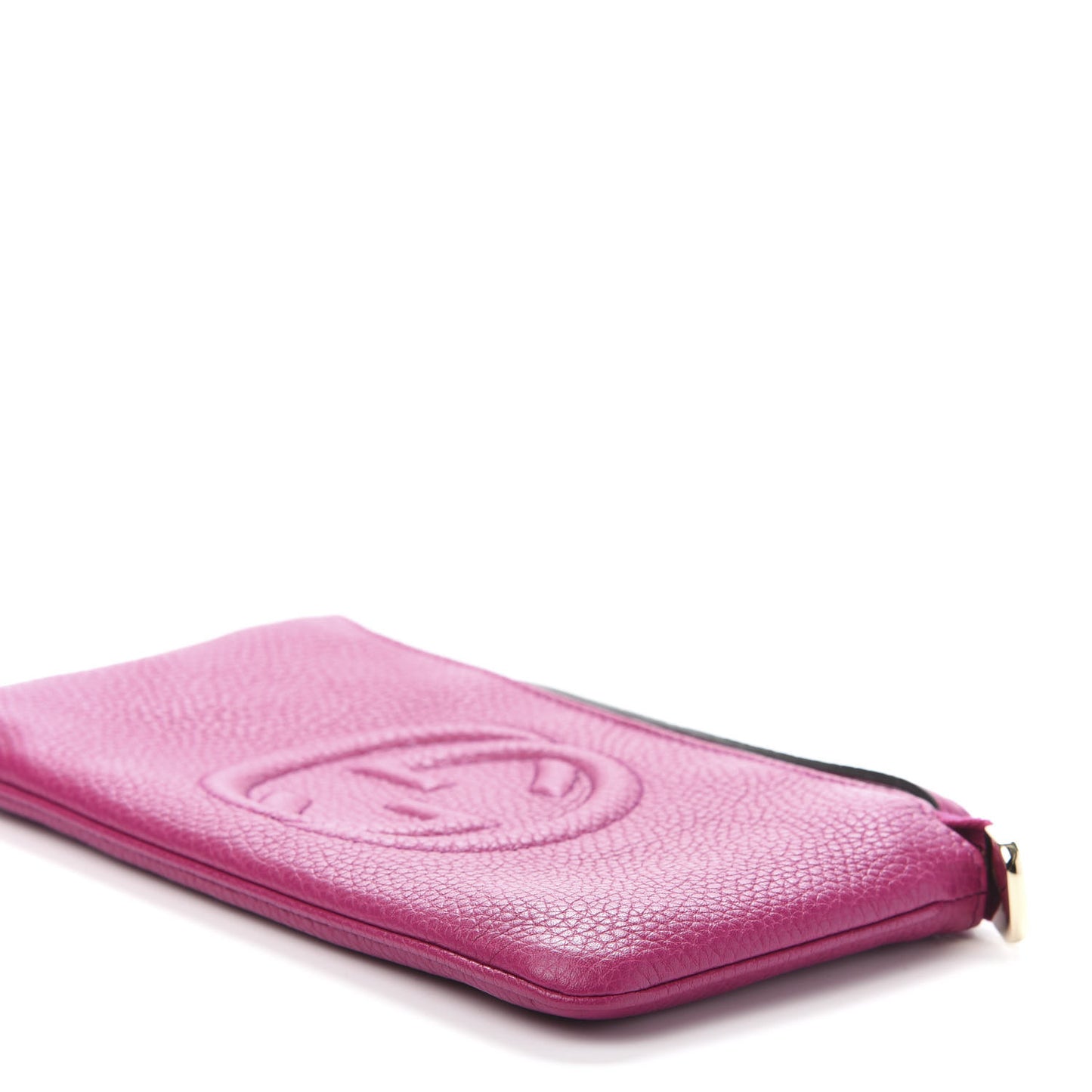 Pebbled Calfskin Soho Wristlet Bright Bougainvillea