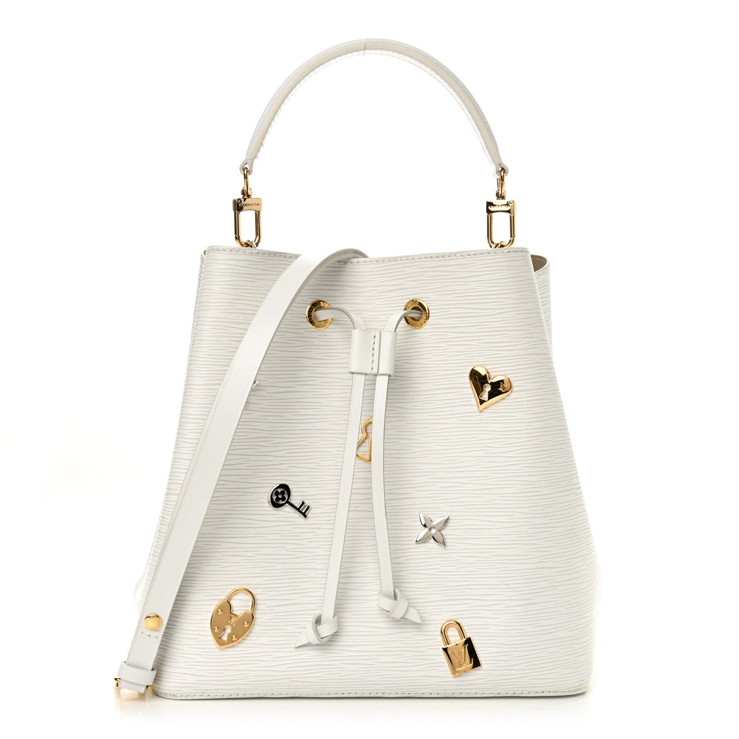 Louis Vuitton Epi Love Lock NeoNoe White 1745062 – FASHIONPHILE