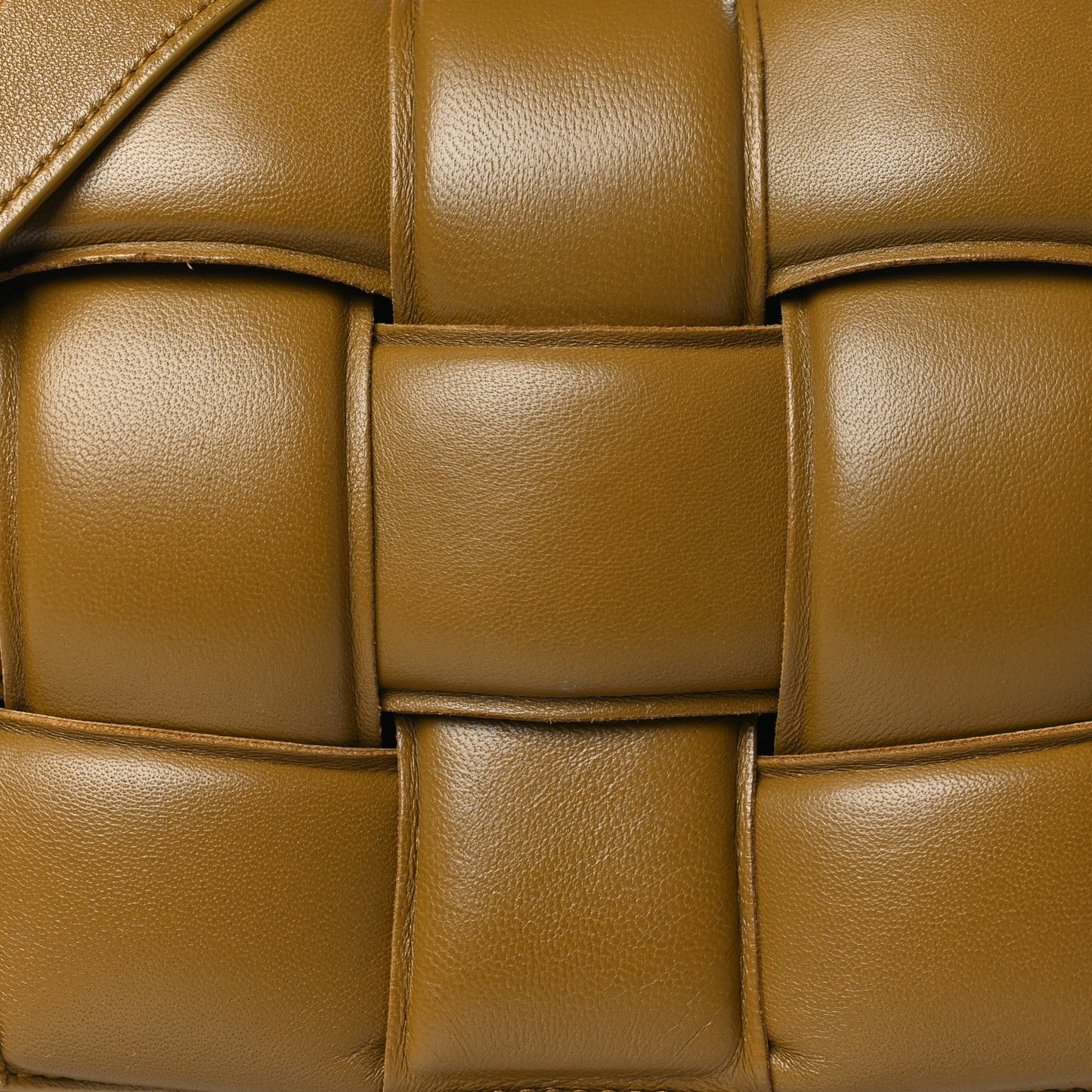 Nappa Maxi Intreccio Padded Cassette Crossbody Bag Acorn