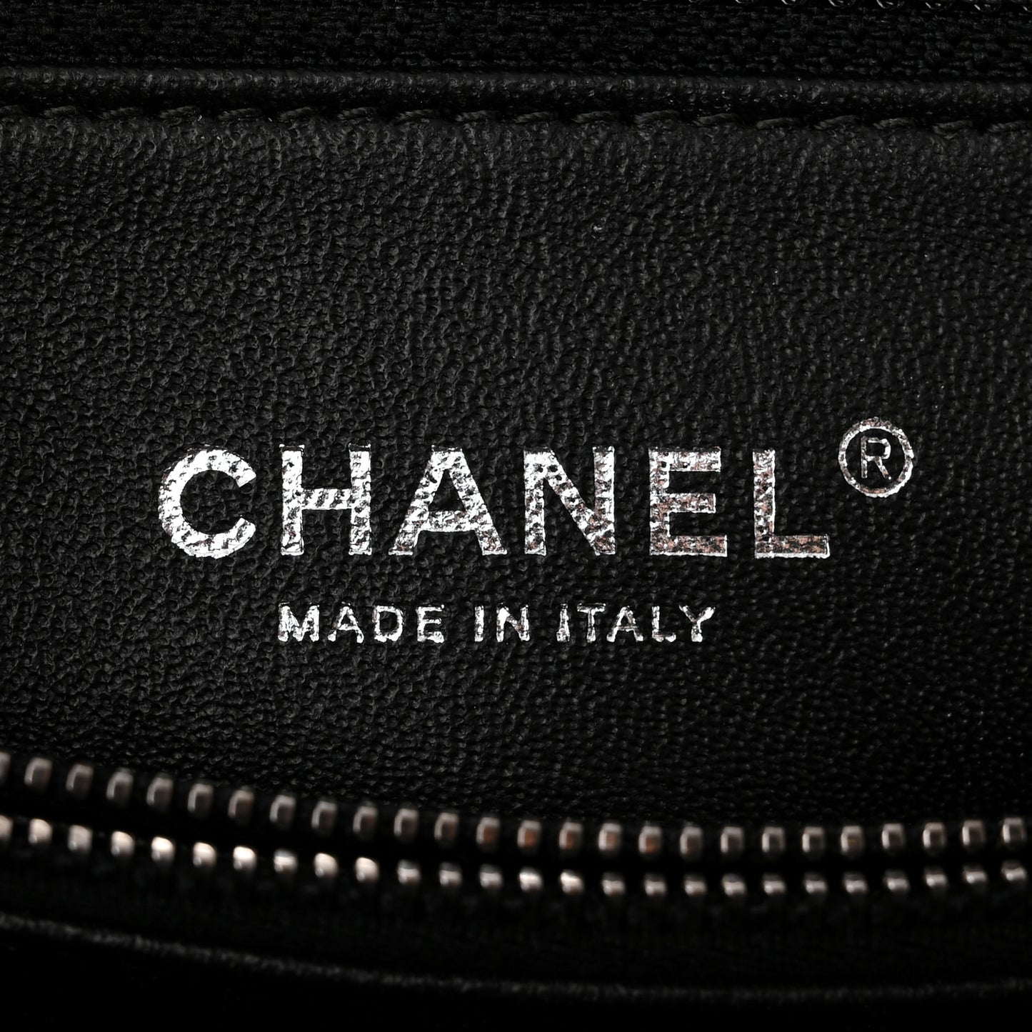 Caviar Lizard Quilted Large Coco Handle Flap Black