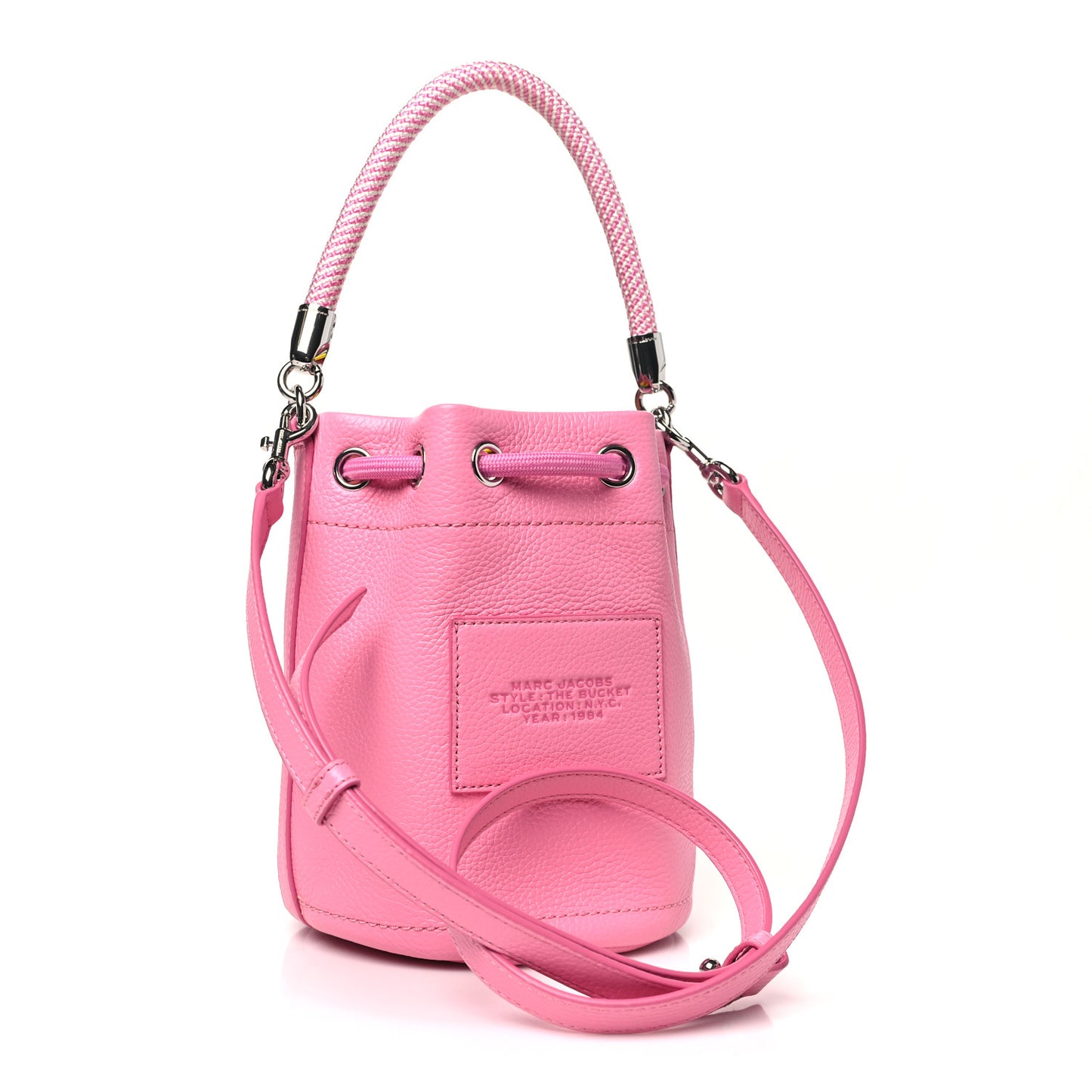 Grained Calfskin The Mini Bucket Bag Fluro Candy Pink