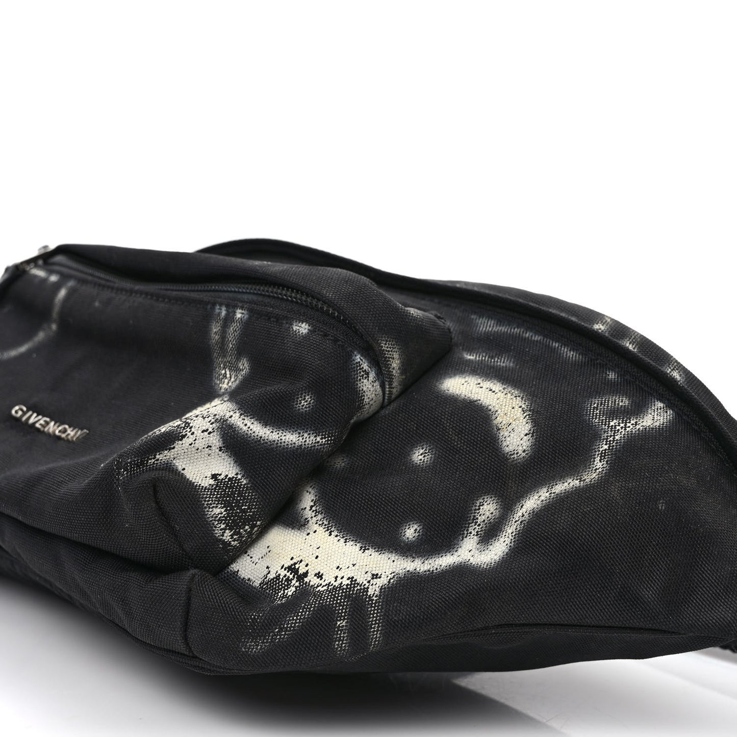 X CHITO Nylon Graffiti Effect Essential U 4G Belt Bag Black
