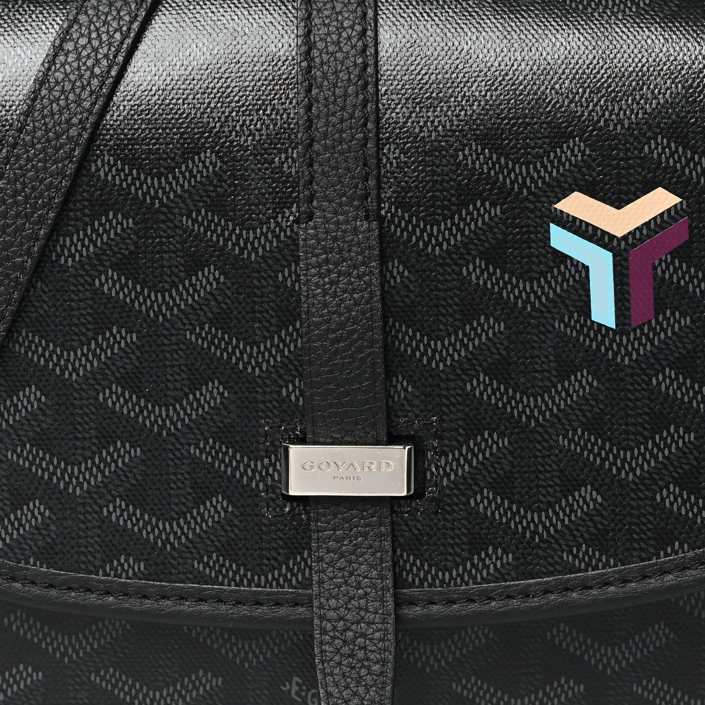 Goyardine Belvedere III PM Messenger Bag Jet Black