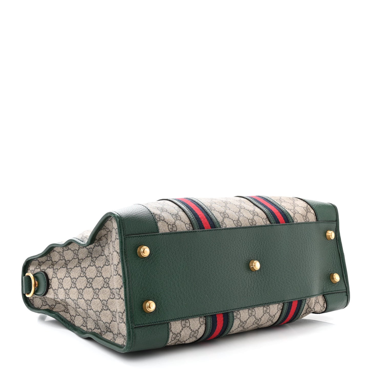 Soft GG Supreme Monogram Neo VintageWeb Skull Medium Duffle Bag Beige New Acero Green