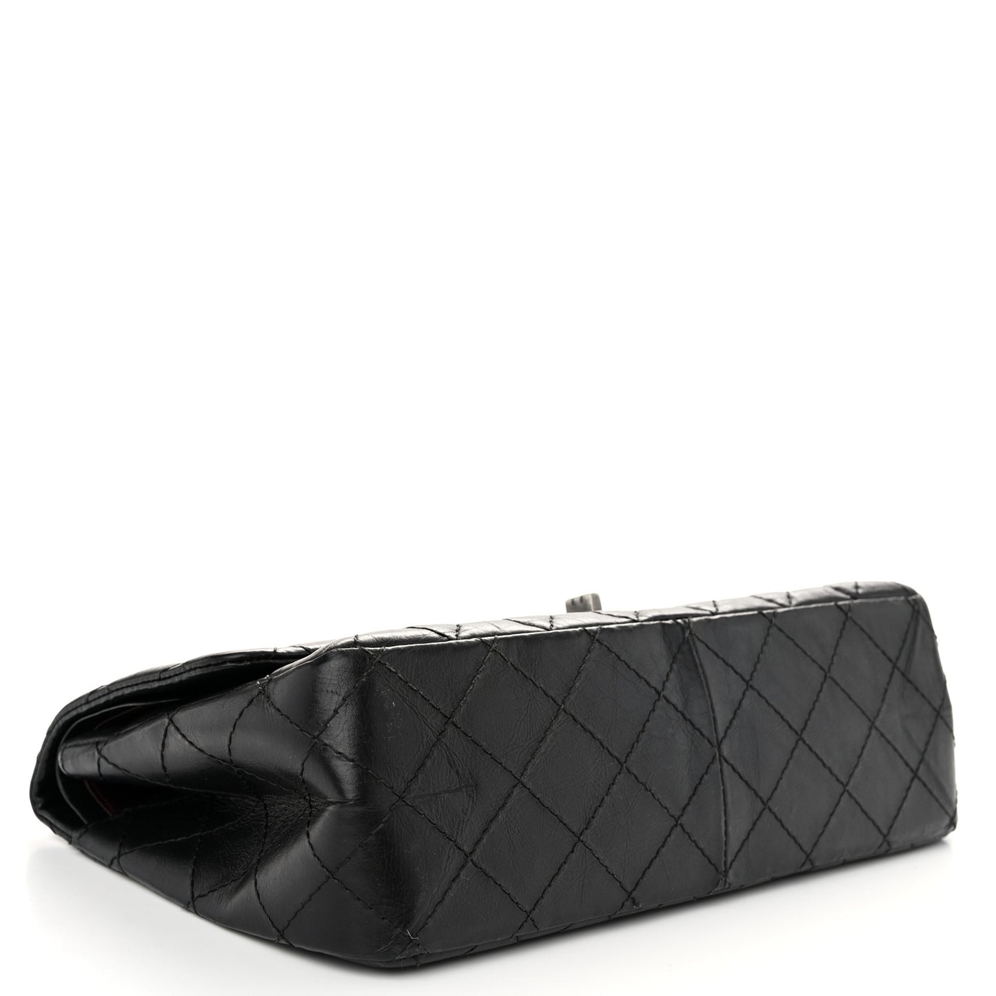 Aged Calfskin Quilted 2.55 Reissue 226 Flap Black