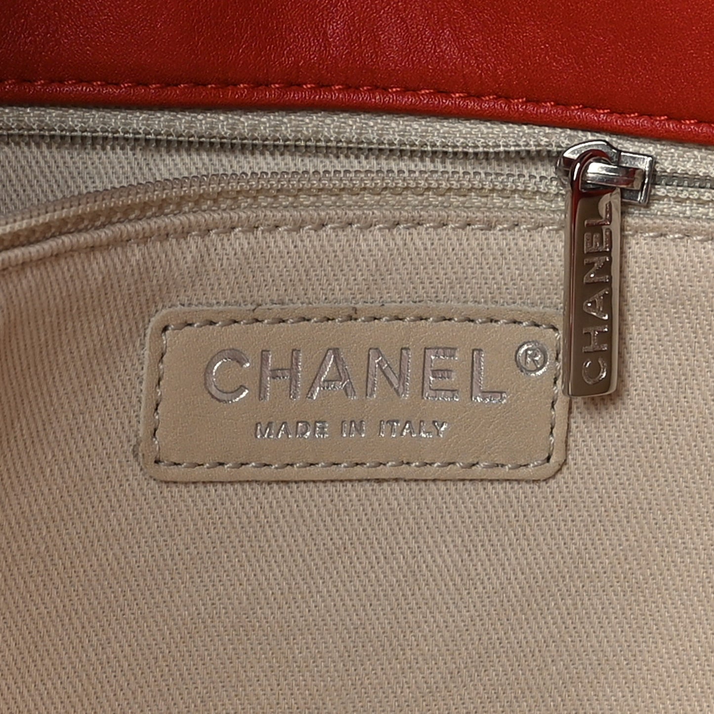 Calfskin Quilted Large In the Business Tote Red